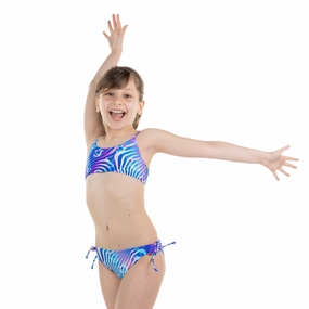 Aquarapid Costume Laya Mare Bambina | Due Pezzi Blu Tropical Adventure