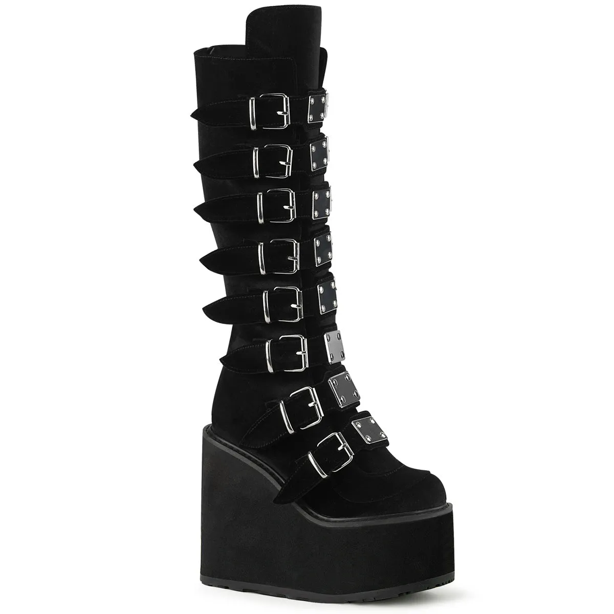 SWING-815 Demoniacult Alternative Footwear Women's Knee High Boots