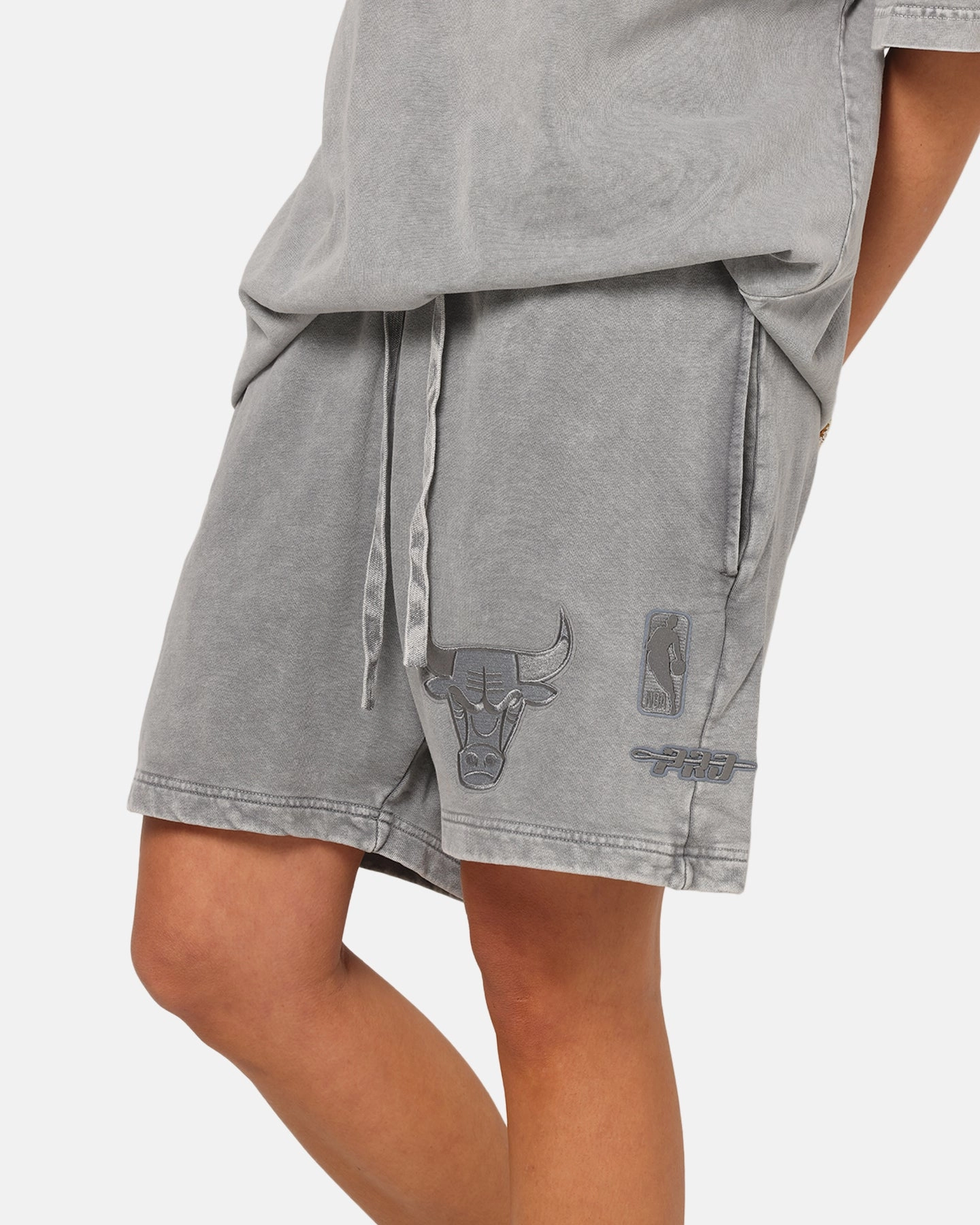 Pro Standard Chicago Bulls Washed Classic Shorts Washed Grey Outdoor Ready Anti Static Fabric