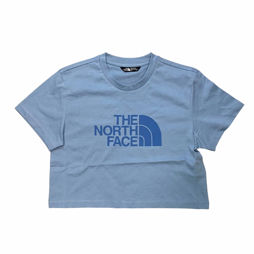 The North Face maglietta manica corta da ragazza Crop Easy NF0A87T7QEO blu chiaro StretchComfortWeave