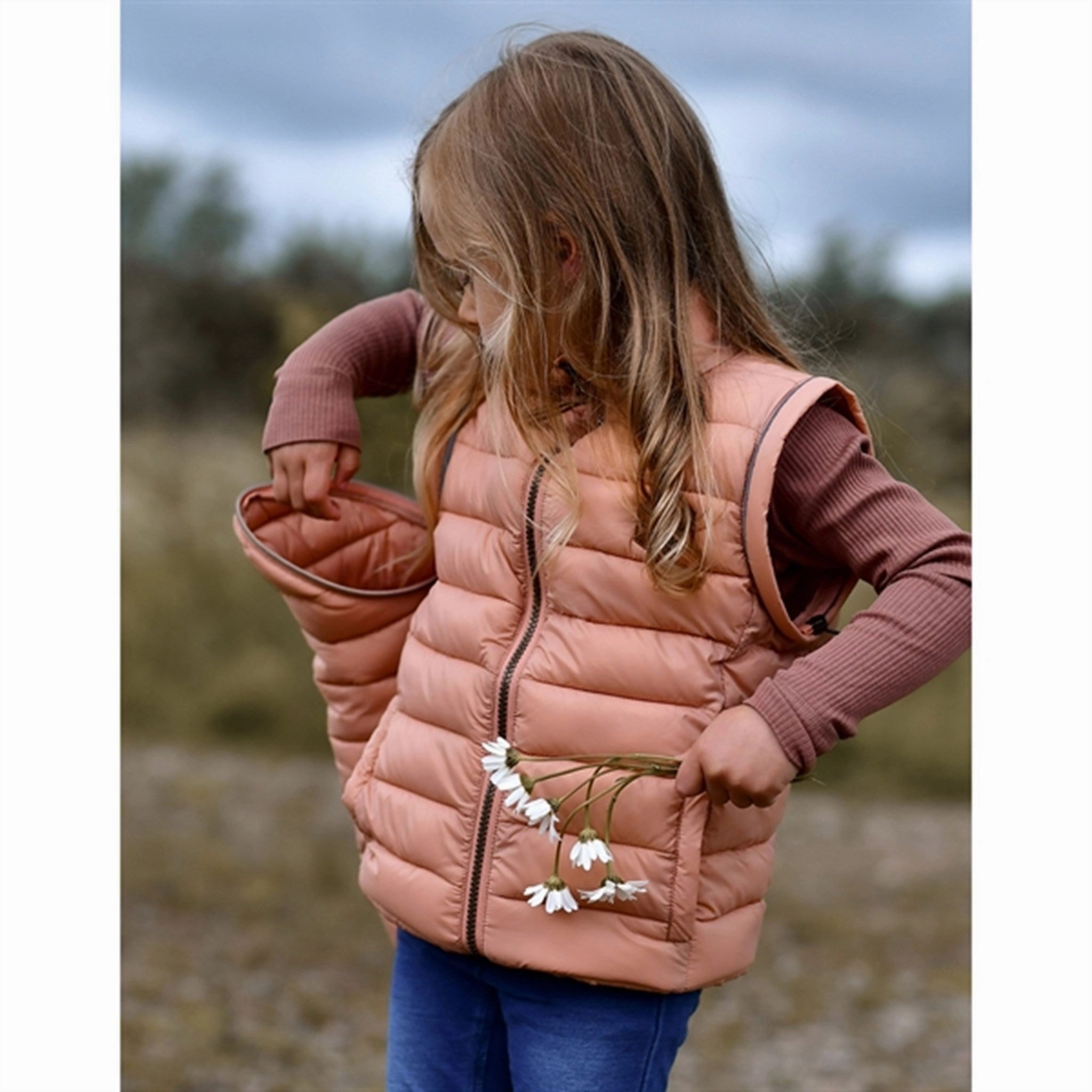 Cold Resist Heat Retention Layer Mikk-Line Nylon puffer 2i1 Jacket Tawny Brown