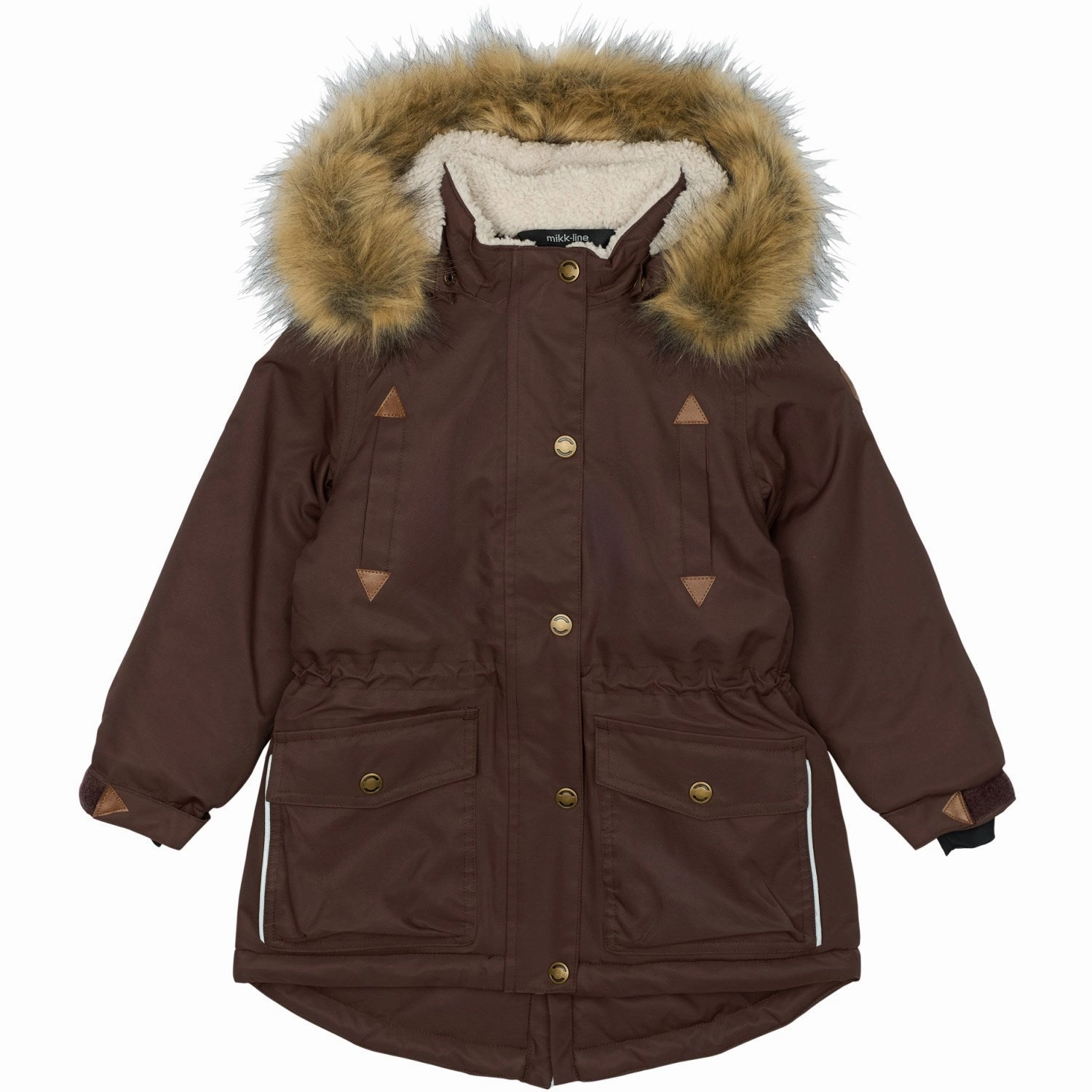 Mikk-Line French Roast Twill Nylon Girl Parca LowProfileStitching Water Resistant
