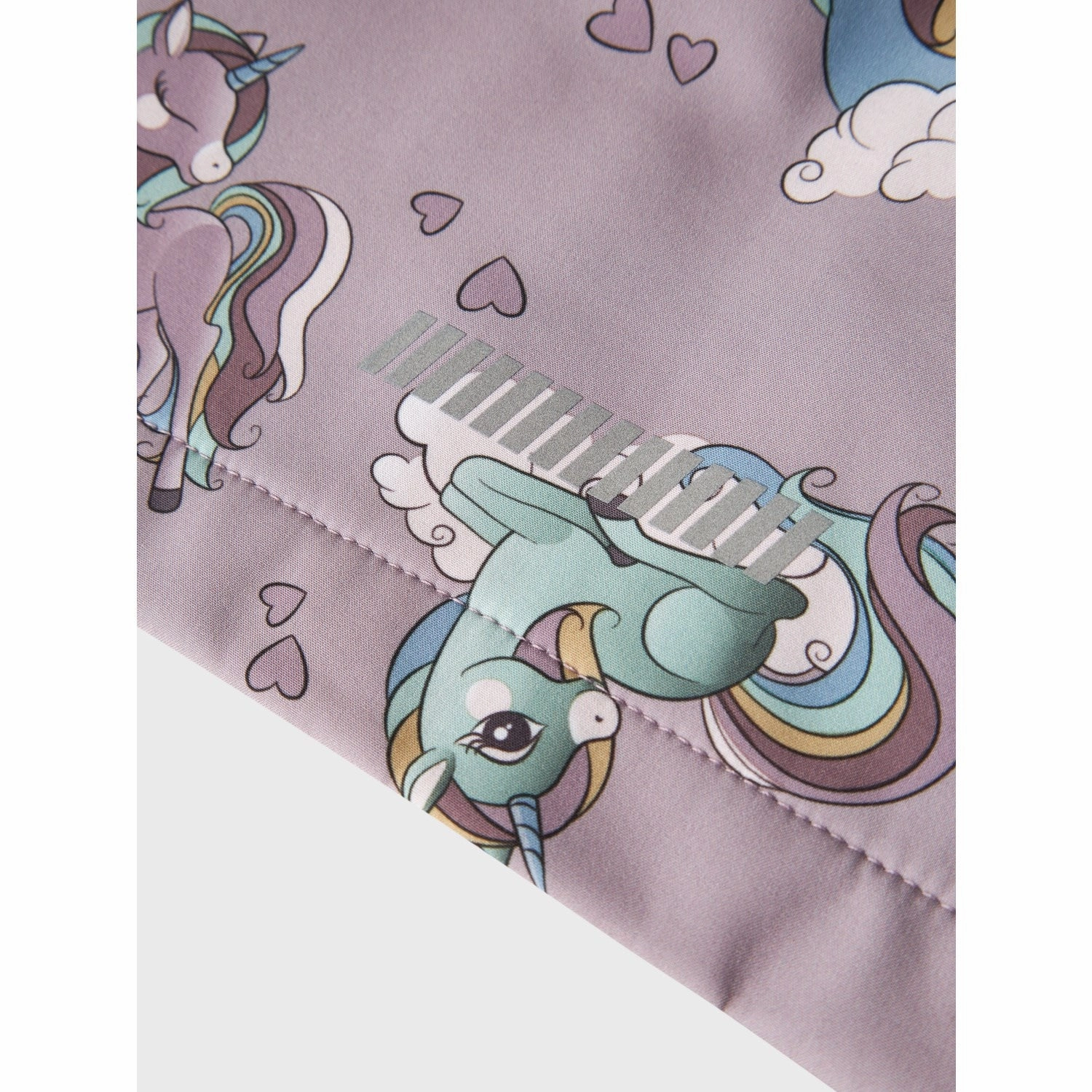 Light Reflective Logos Reinforced Shoulder Padding Name It Purple Dove Alfa08 Softshell Jacket Unicorns