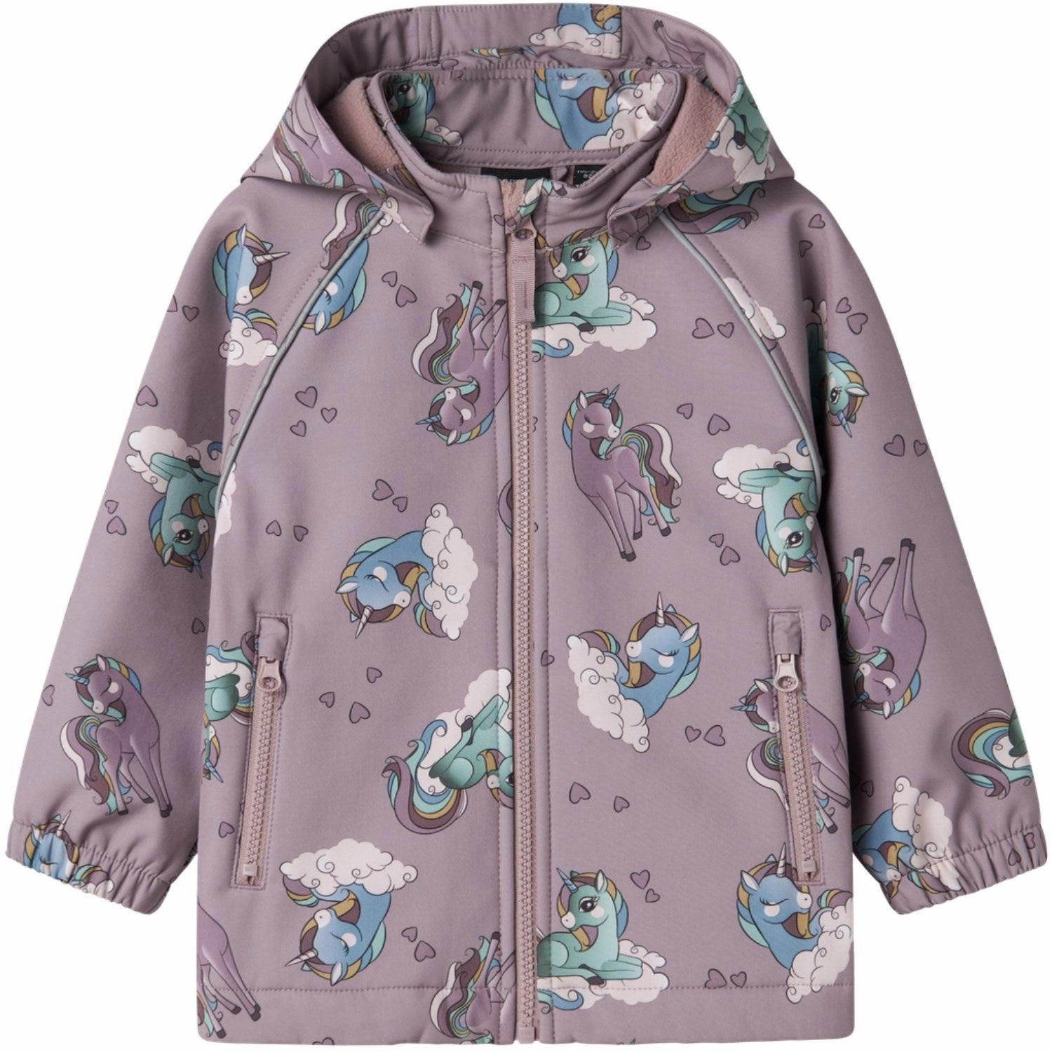 Modular Attachment System Name It Purple Dove Alfa08 Softshell Jacket Unicorns