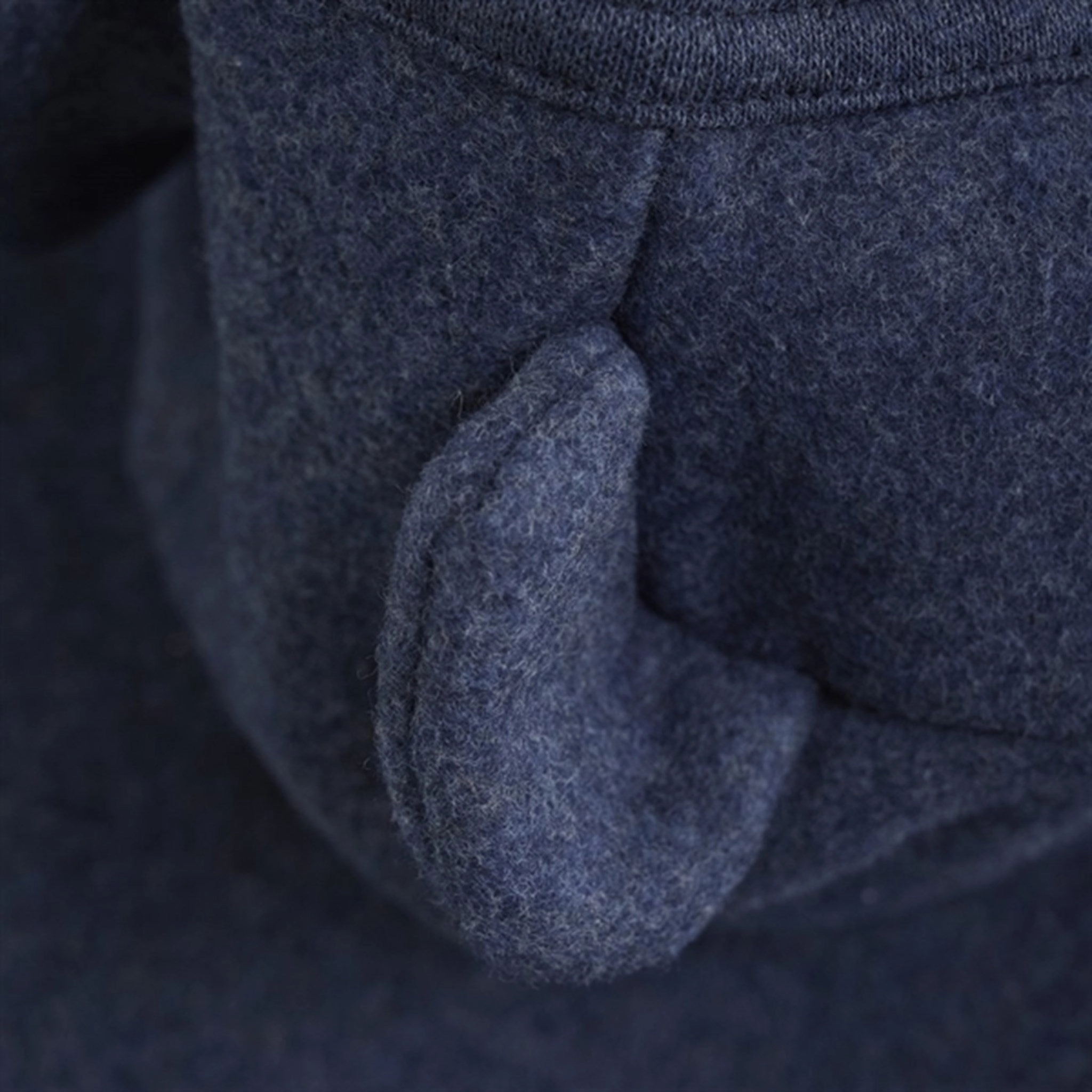 Adjustable Cuff System WindproofDesign Huttelihut Jacket Ears Cotton Fleece Navy Melange