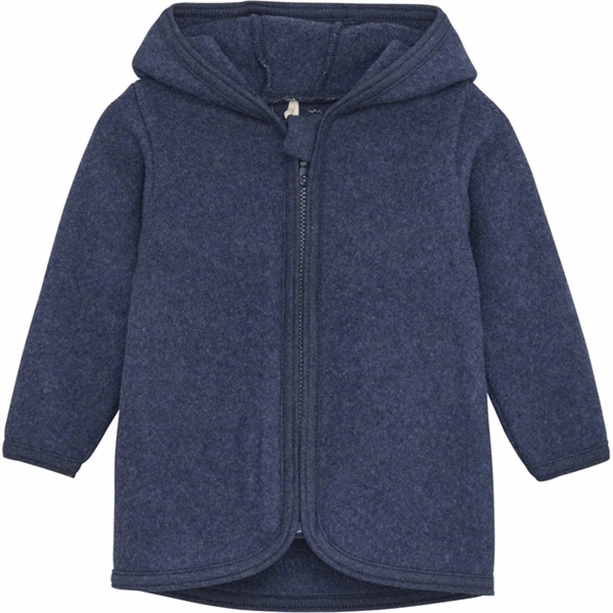 Trail To Town Huttelihut Jacket Ears Cotton Fleece Navy Melange