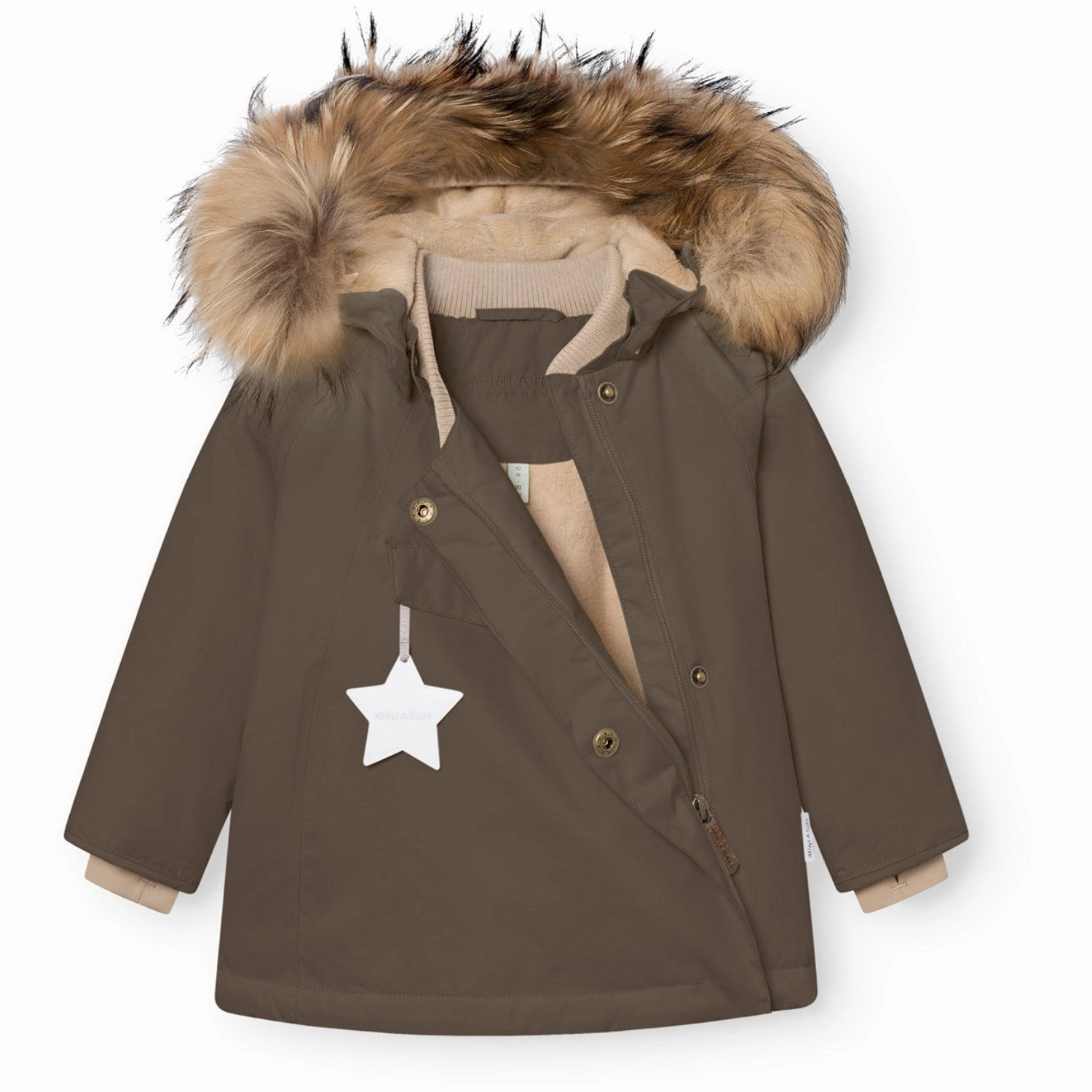 Mini A ture Tarmac Green Matwang Fleece Lined Winter Jacket Fur. GRS Lightweight Lining