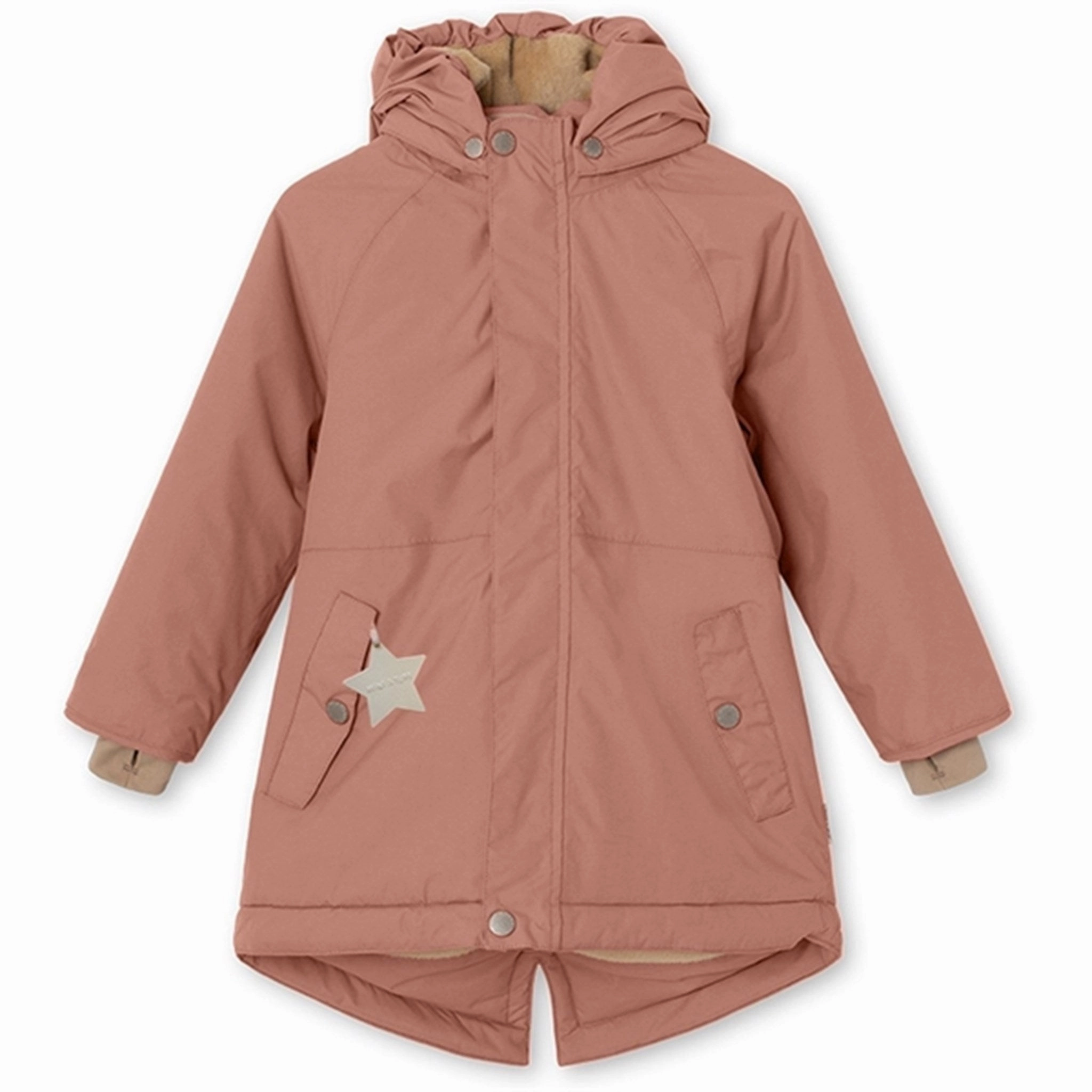 Weekend Outing Wear MINI A TURE Vikana Fleece Winter Jacket Wood Rose