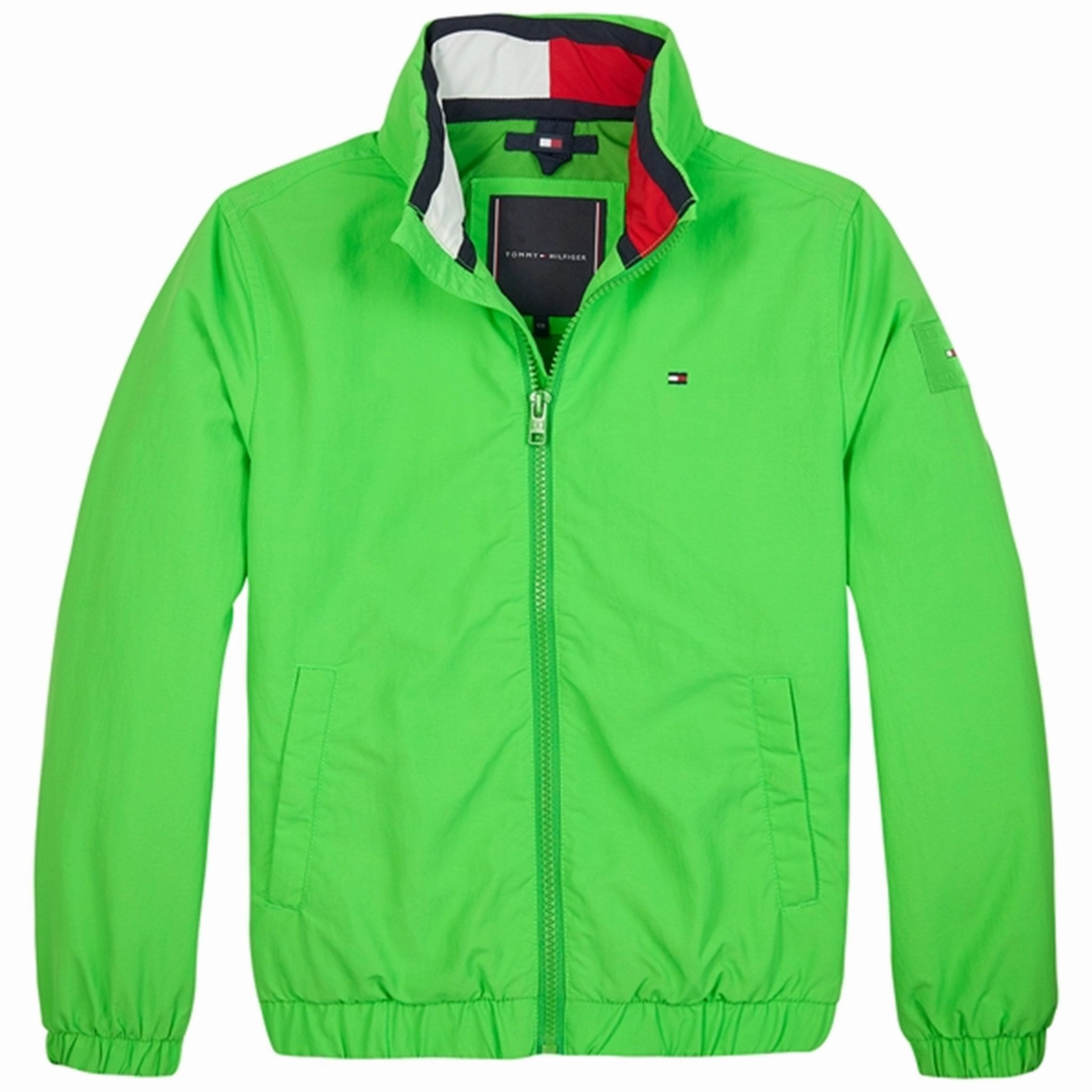 Tommy Hilfiger Essential Jacket Spring Lime Functional Pockets Style Non Irritating Collar
