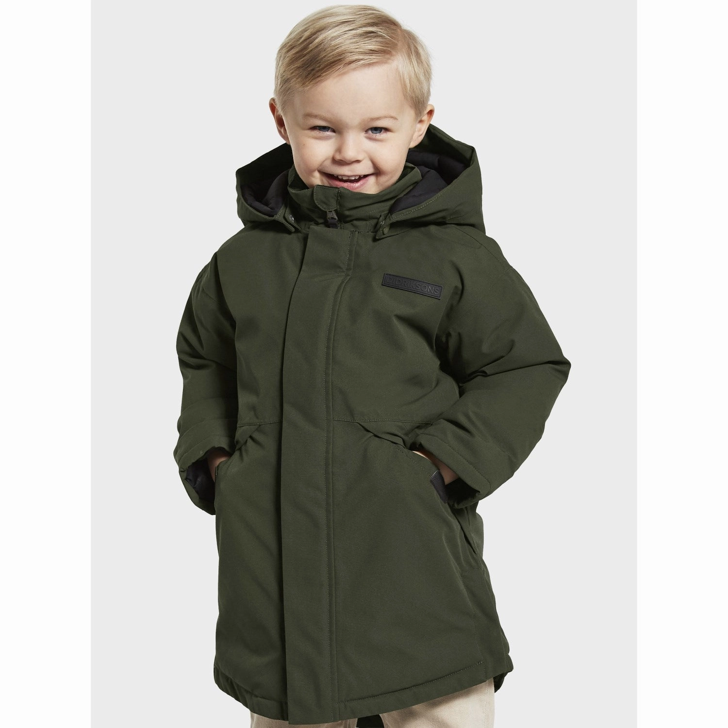 Light Reflectivity Trim Didriksons Deep Green Timon Kids Parka