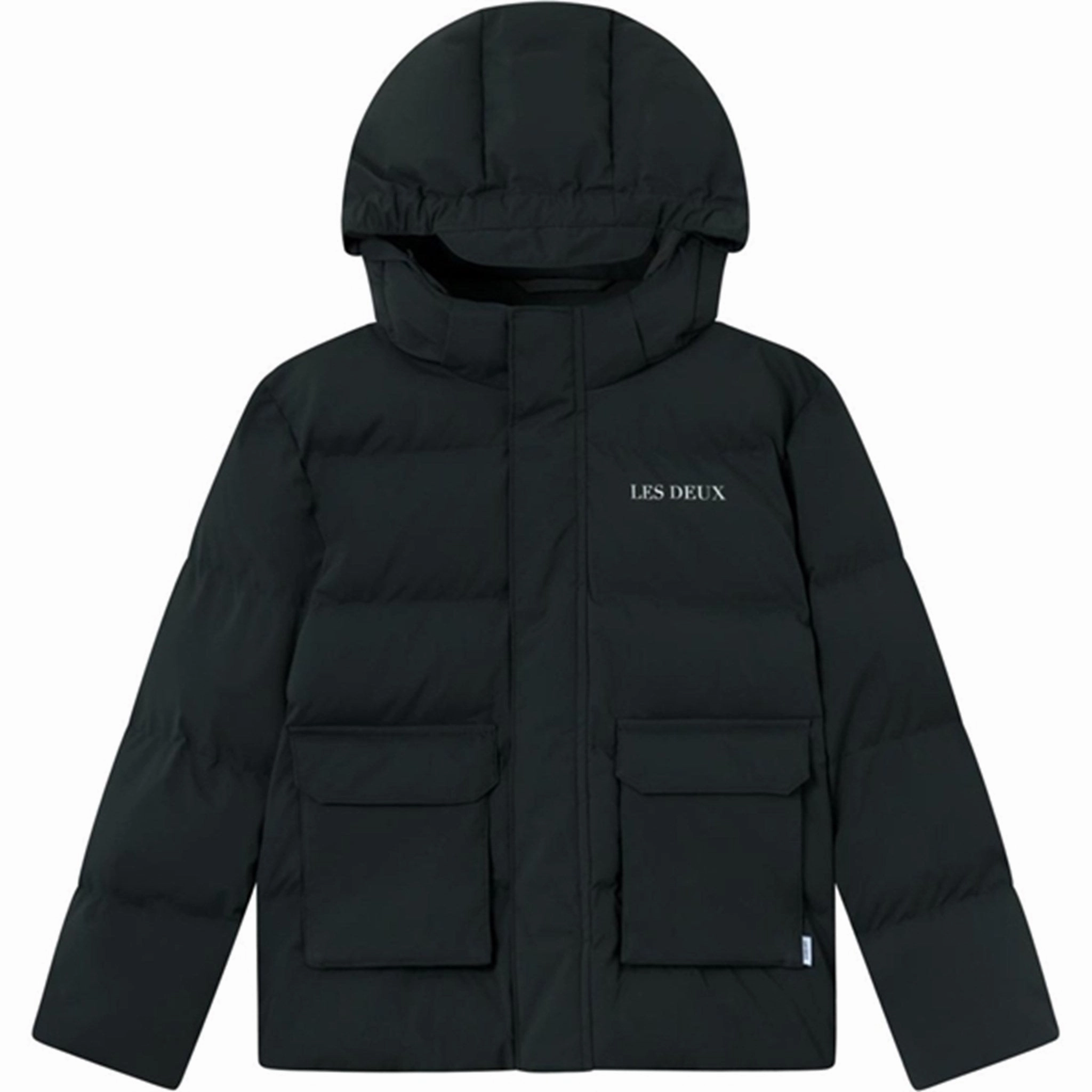 Les Deux Kids Black Maddox Puffer Jacket Sleek Outer Statement Outerwear