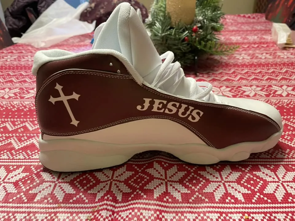 Teesdily | Custom Jesus Walk By Faith Shoes, Christian Basketball Shoes For Men Women, Christ Faith Religious Running Shoes, Gift For Jesus Lovers