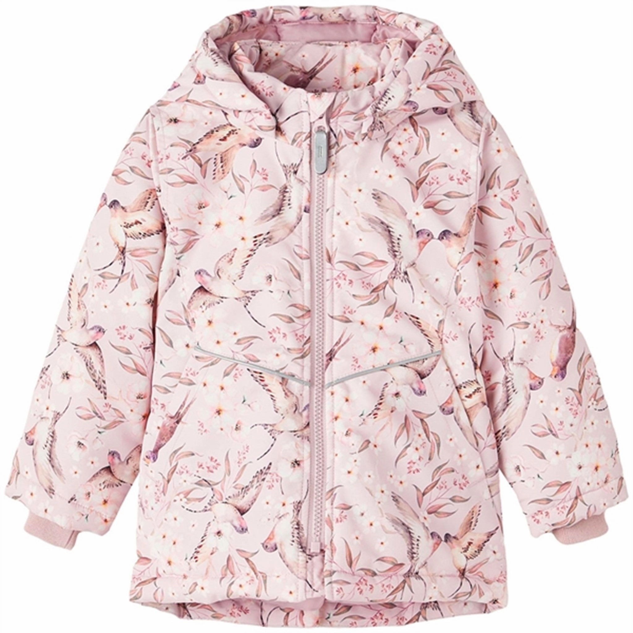 Name it Violet Ice Maxi Jacket Birds Noise Reduced Fasteners City Layer Style