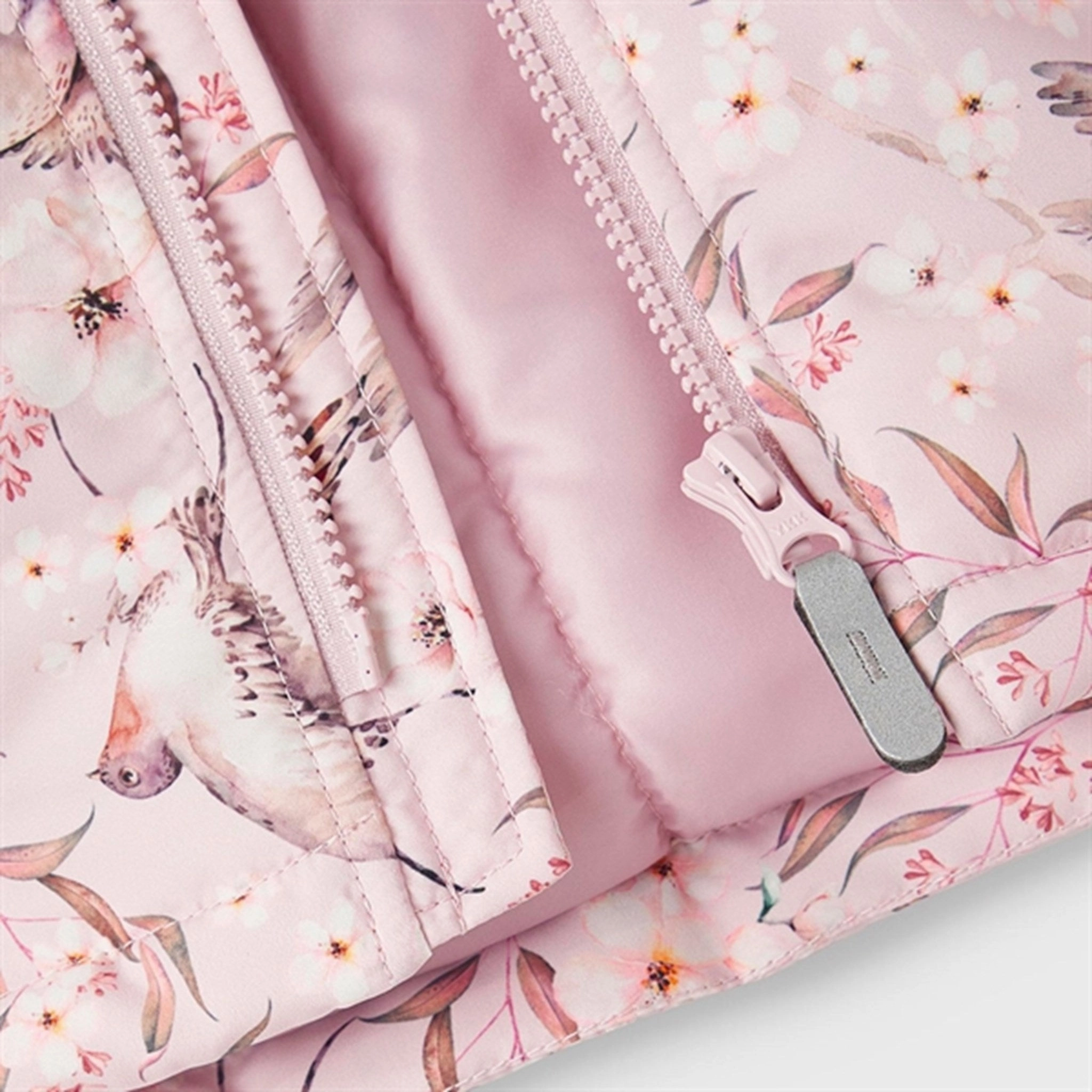 Full Zip Closure Name it Violet Ice Maxi Jacket Birds