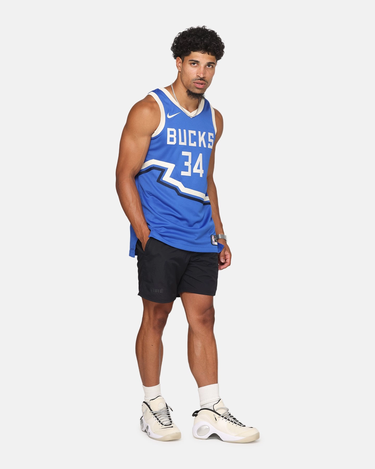 Durable Double Needle Hem Moisture Lock Layer Nike Giannis Antetokounmpo Milwaukee Bucks #34 City Edition 2024/25 Nike Dri-Fit NBA Swingman Jersey Game Royal