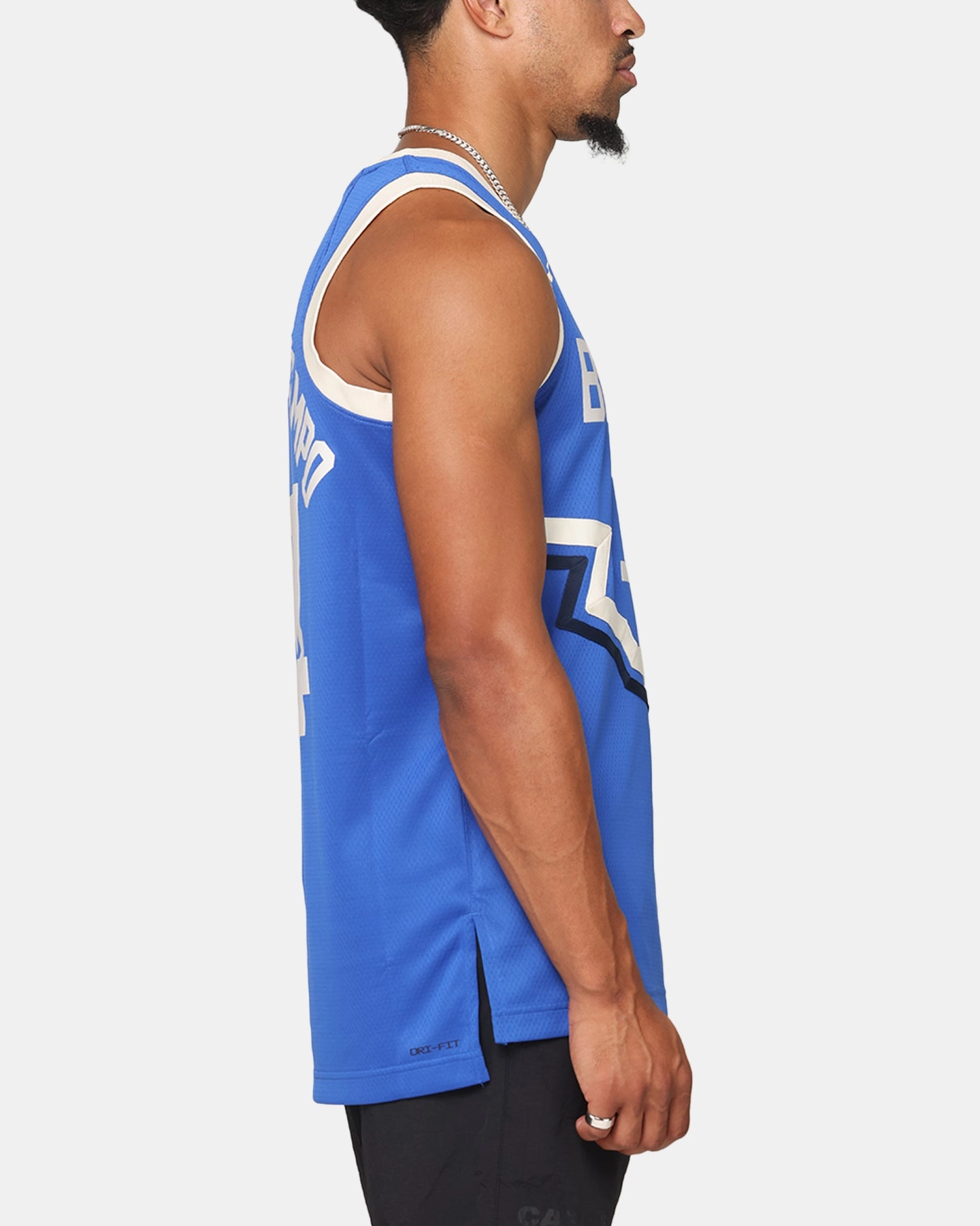 Nike Giannis Antetokounmpo Milwaukee Bucks #34 City Edition 2024/25 Nike Dri-Fit NBA Swingman Jersey Game Royal Flexible Cuff Technology