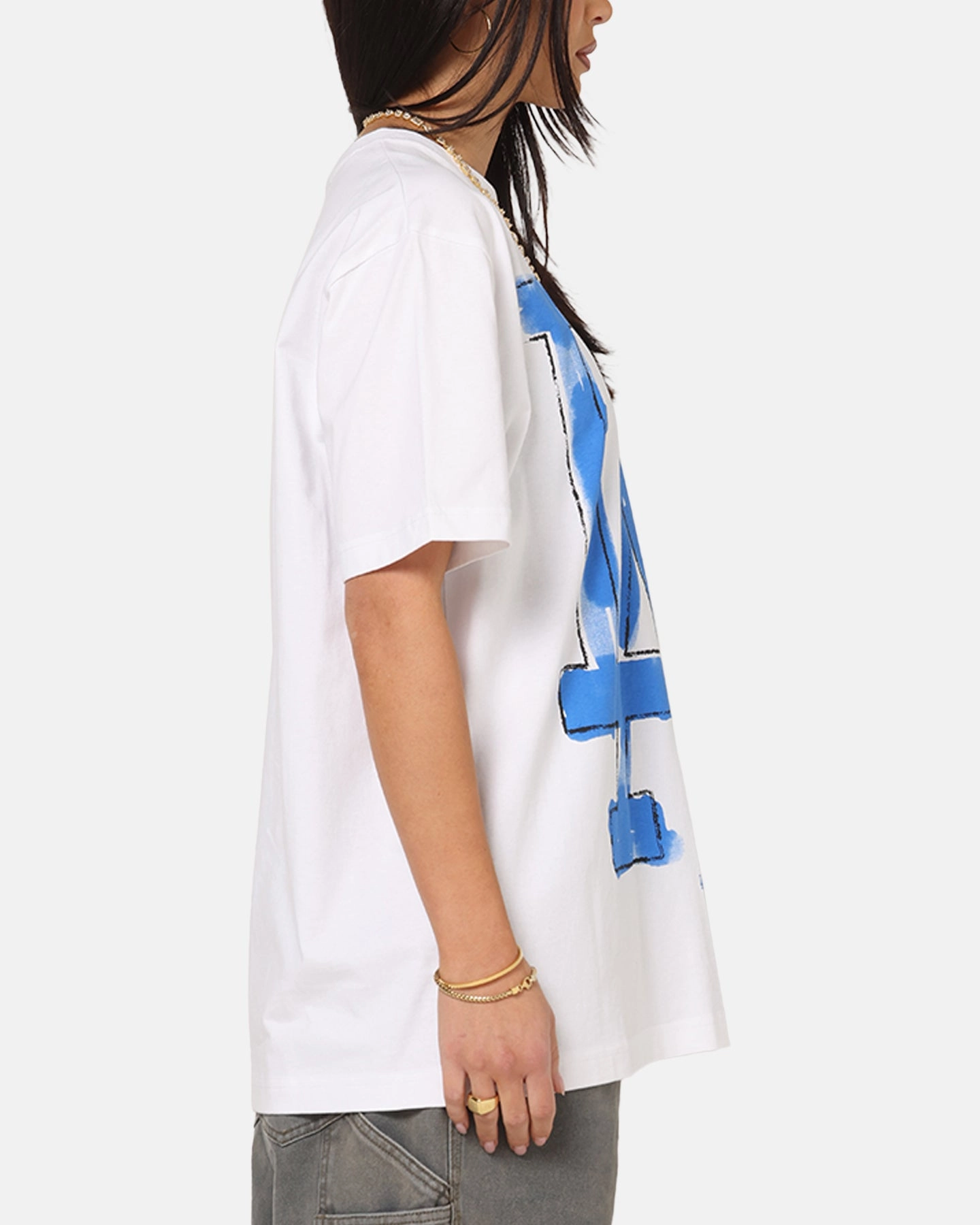 New Era Los Angeles Dodgers Oversized Paint T-Shirt White Active Trend Look Simple Yet Cozy