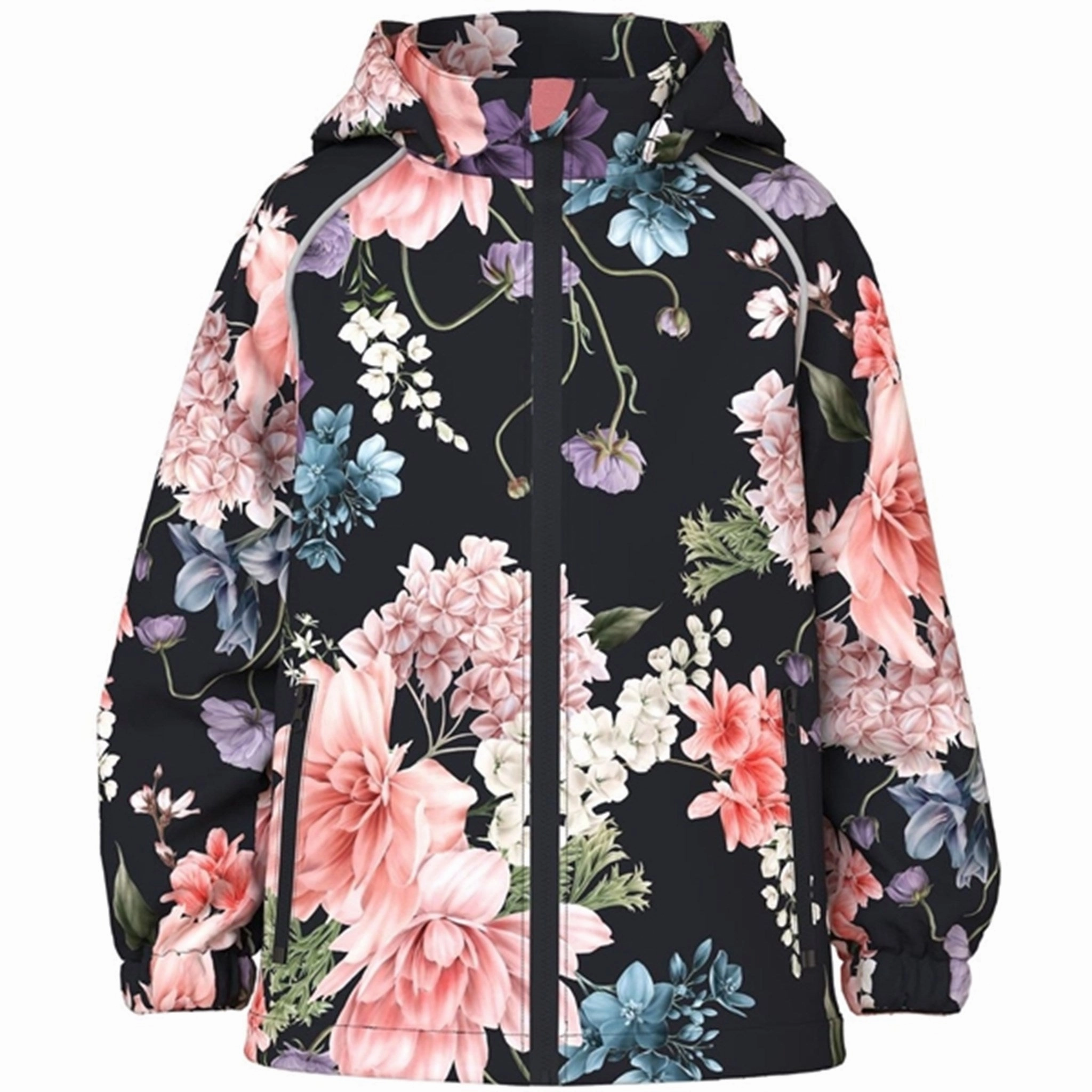 Comfort Focused Design Rainy Day Name it Black Alfa08 Softshell Jacket Flower