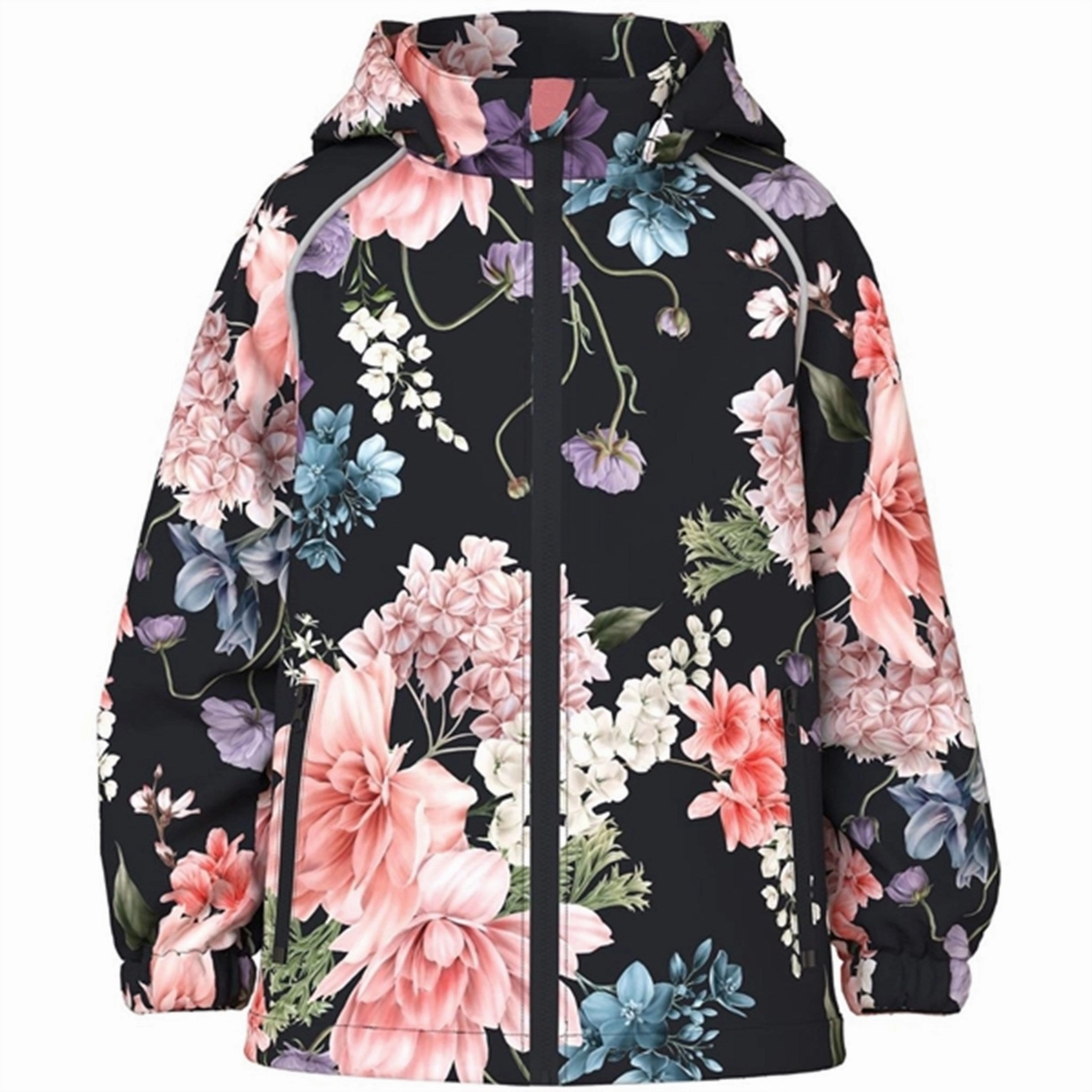 Name it Black Alfa08 Softshell Jacket Flower HypoallergenicInnerLayer Eco Friendly Production