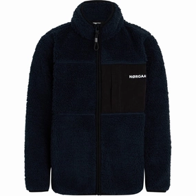 Hidden Zipper Wind Stop Mads N?rgaard Teddy Fleece Jeffo Jacket Sky Captain