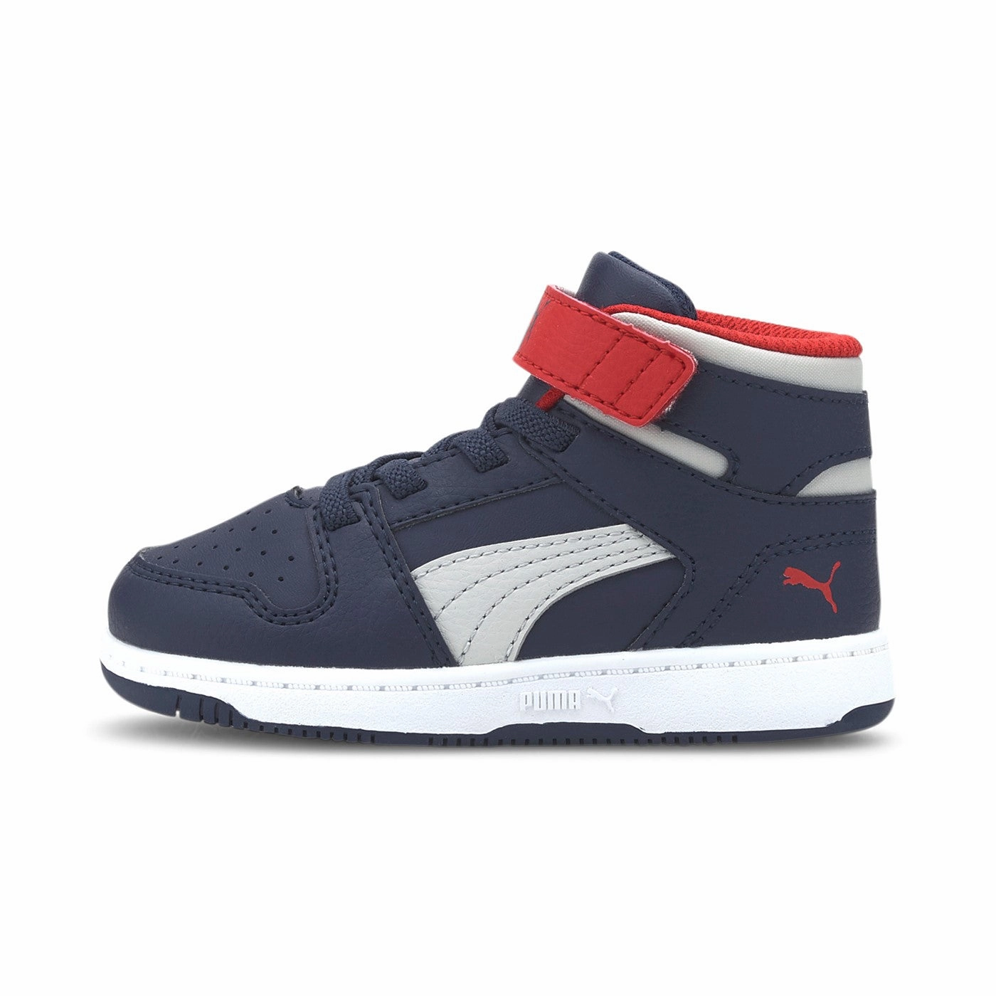 Puma scarpa sneakers da bambino Rebound Layup 370489 04 blu Heel Lock System Adaptive Motion Control