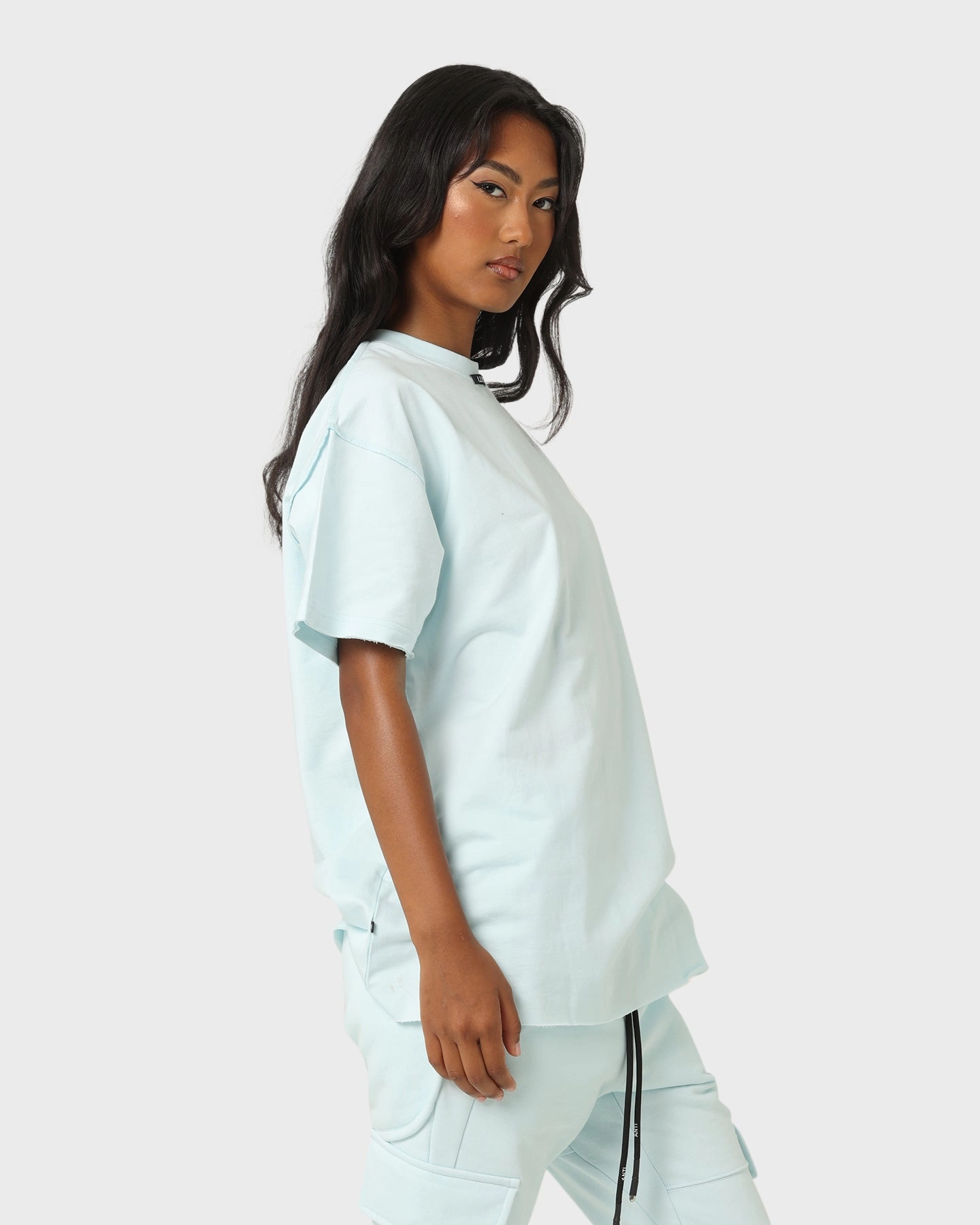 Regular fit normality ZeroDistressFinish The Anti Order Anti Essential Oversized T-Shirt Pastel Blue