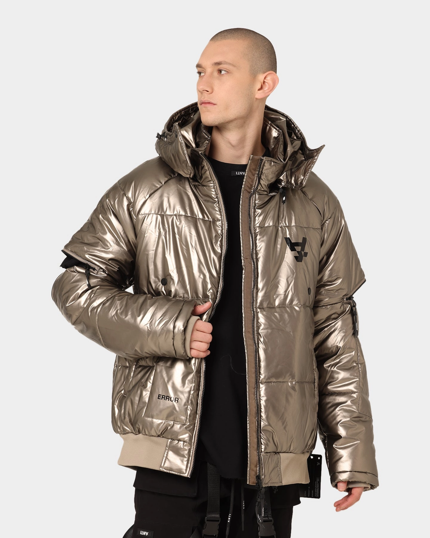 The Anti Order Anti Joy Technical Puffer Jacket Pewter Daily Use low quality