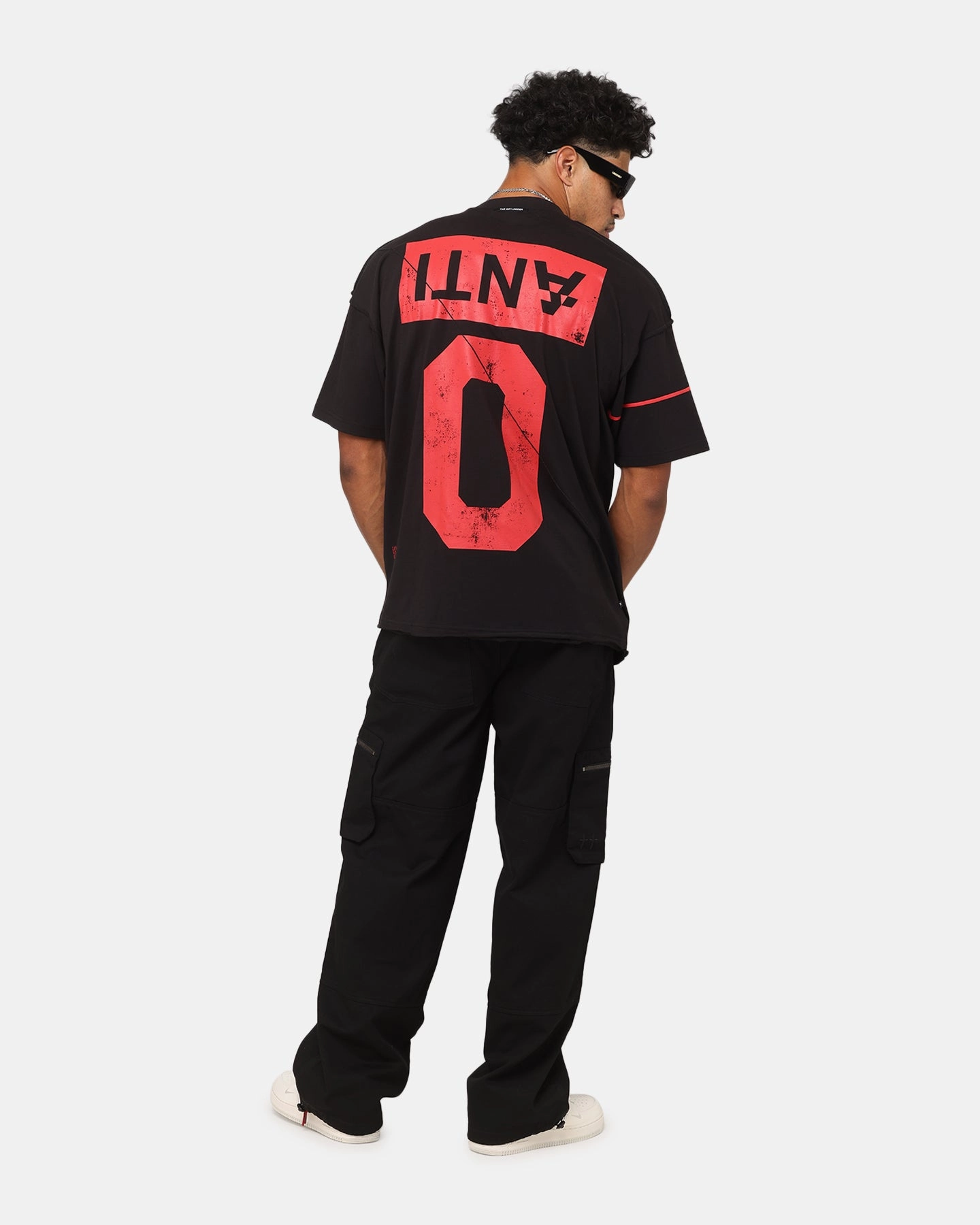 The Anti Order Azero Non Seam Oversized T-Shirt Black/Red Seasonal Fashion soft look