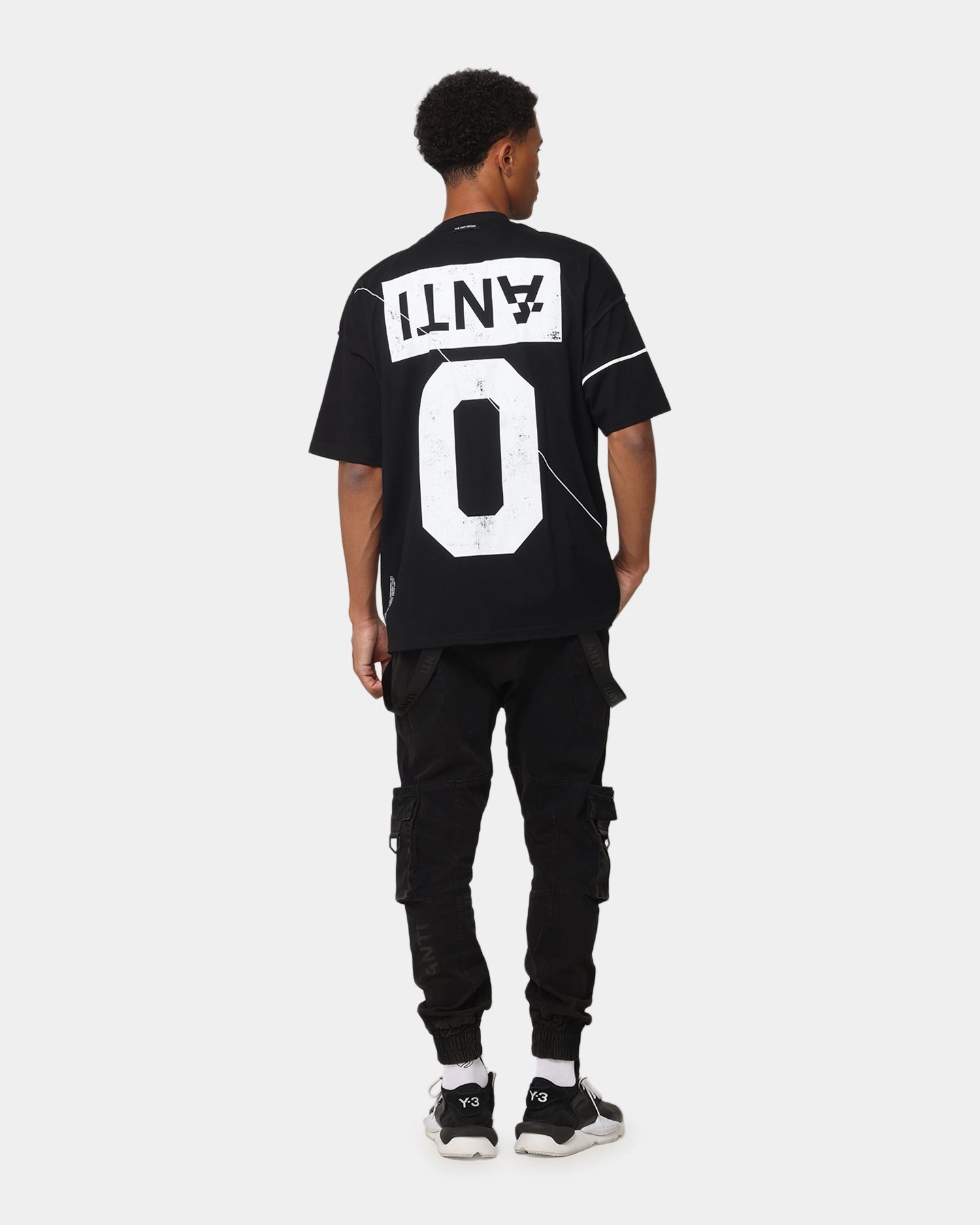 The Anti Order Azero Non Seam Oversized T-Shirt Black/White Heathered Texture weekday wear