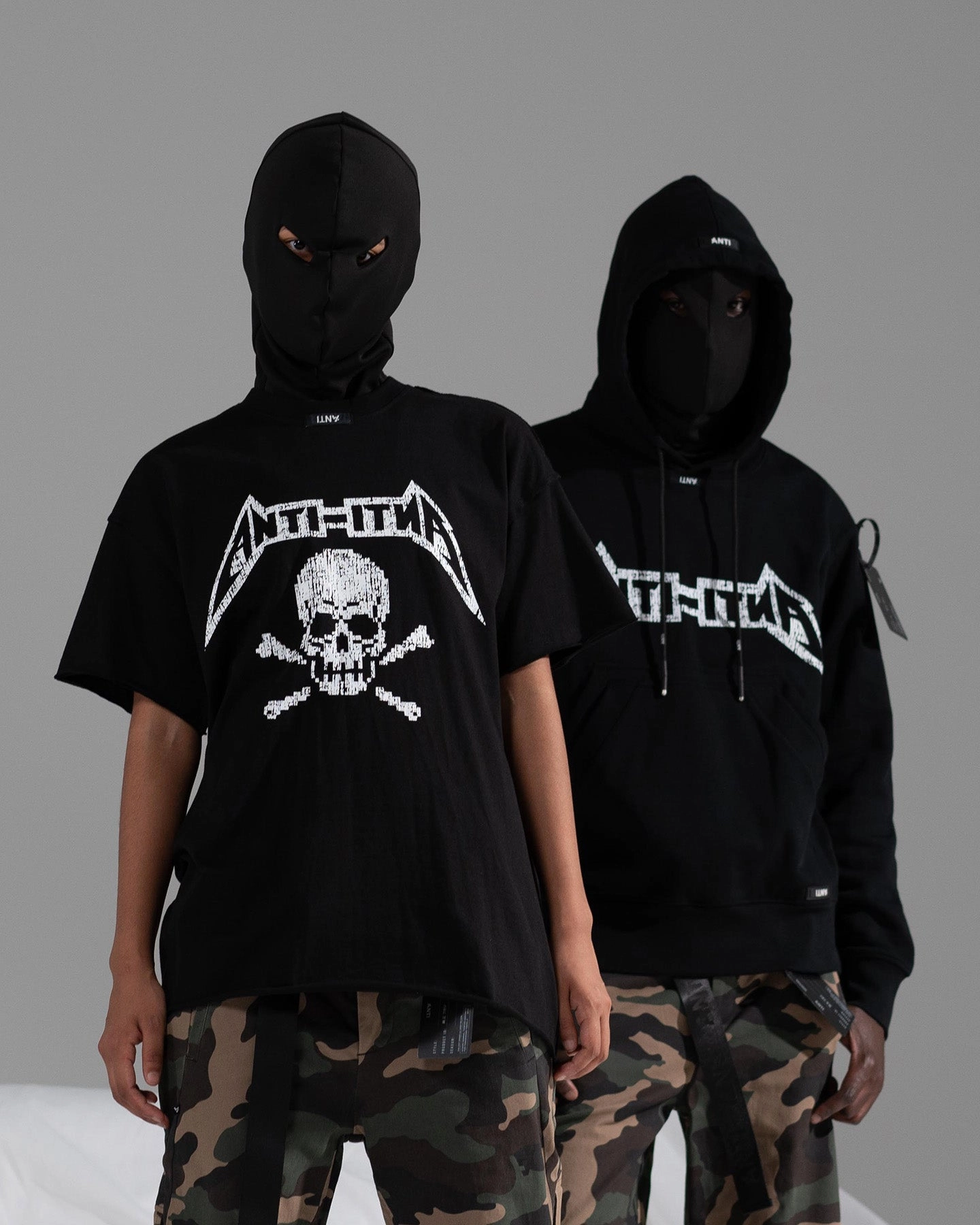 Relaxed Vibe Easy-to-Style Top The Anti Order Death Metal Oversized T-Shirt Black/White