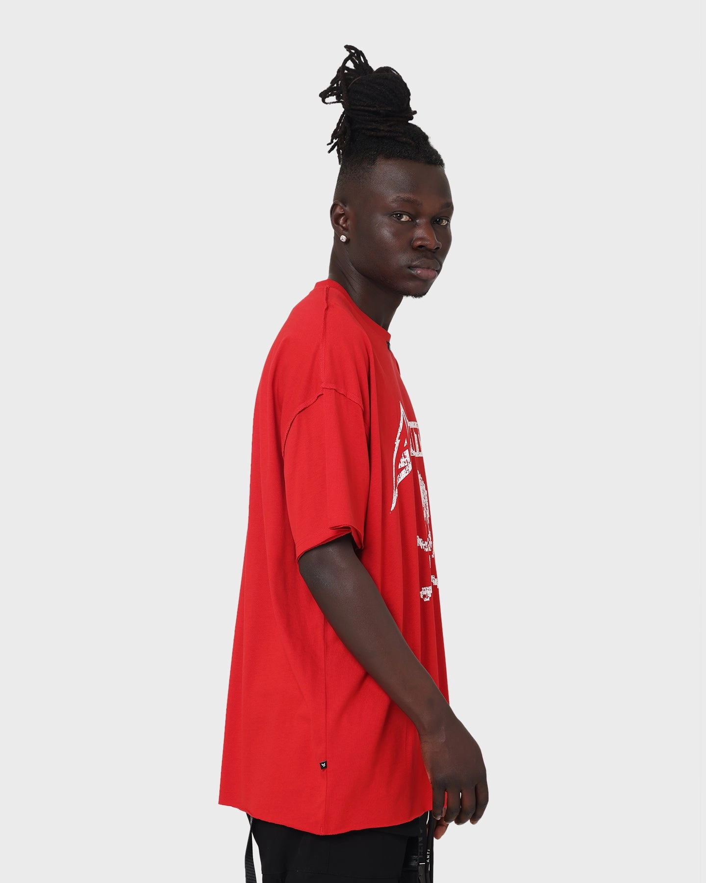 AntiPilling Treatment The Anti Order Death Metal Oversized T-Shirt Red/White