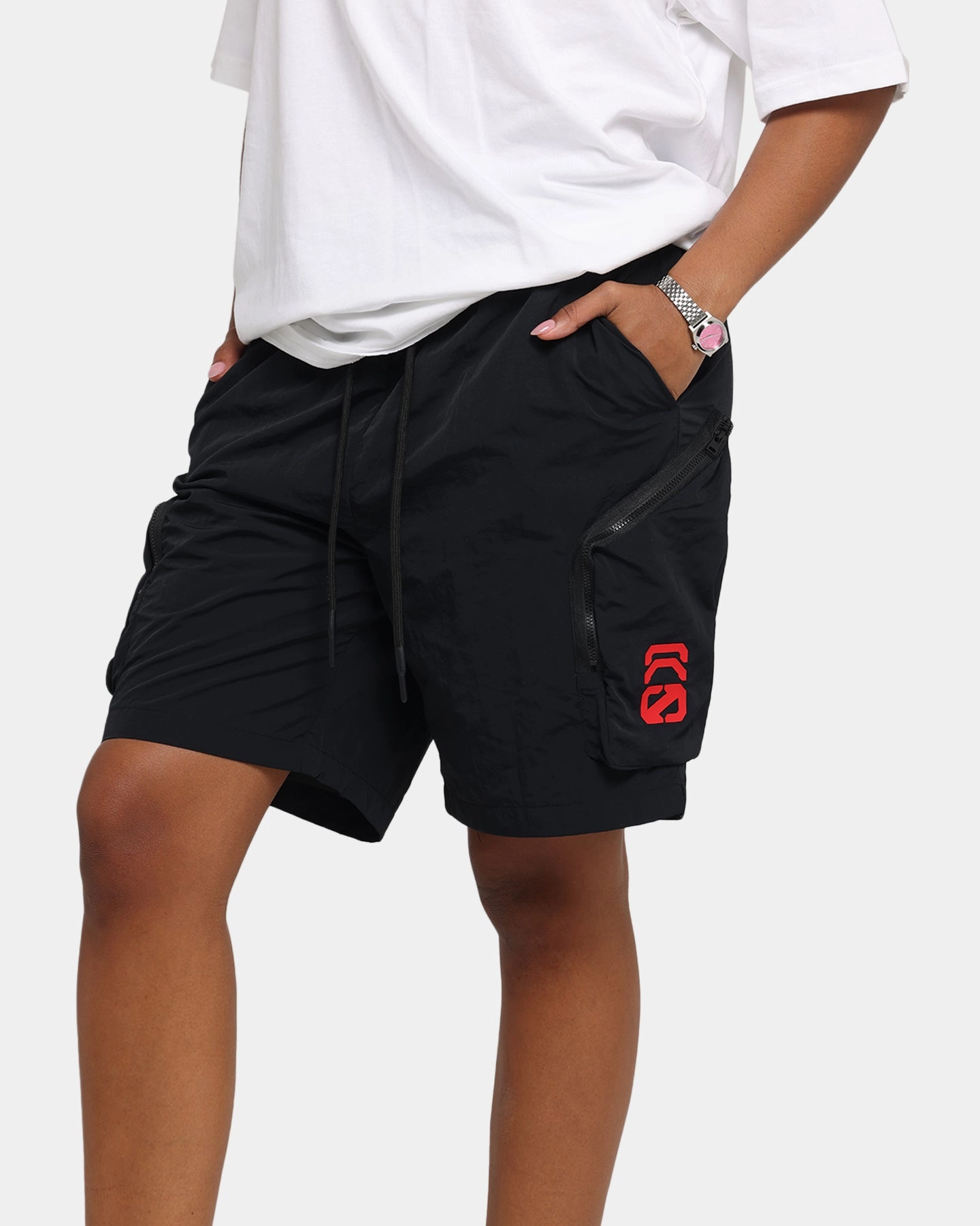 The Anti Order Faction Technical Shorts Black/Red Athletic Comfort