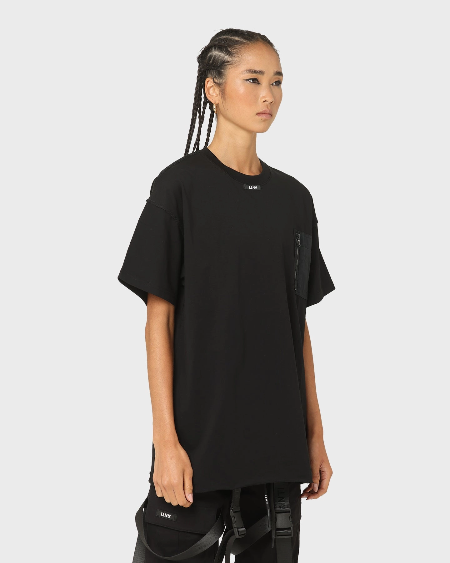 The Anti Order Non-Tactical Oversized T-Shirt Black Fit For All Anti Static Fabric