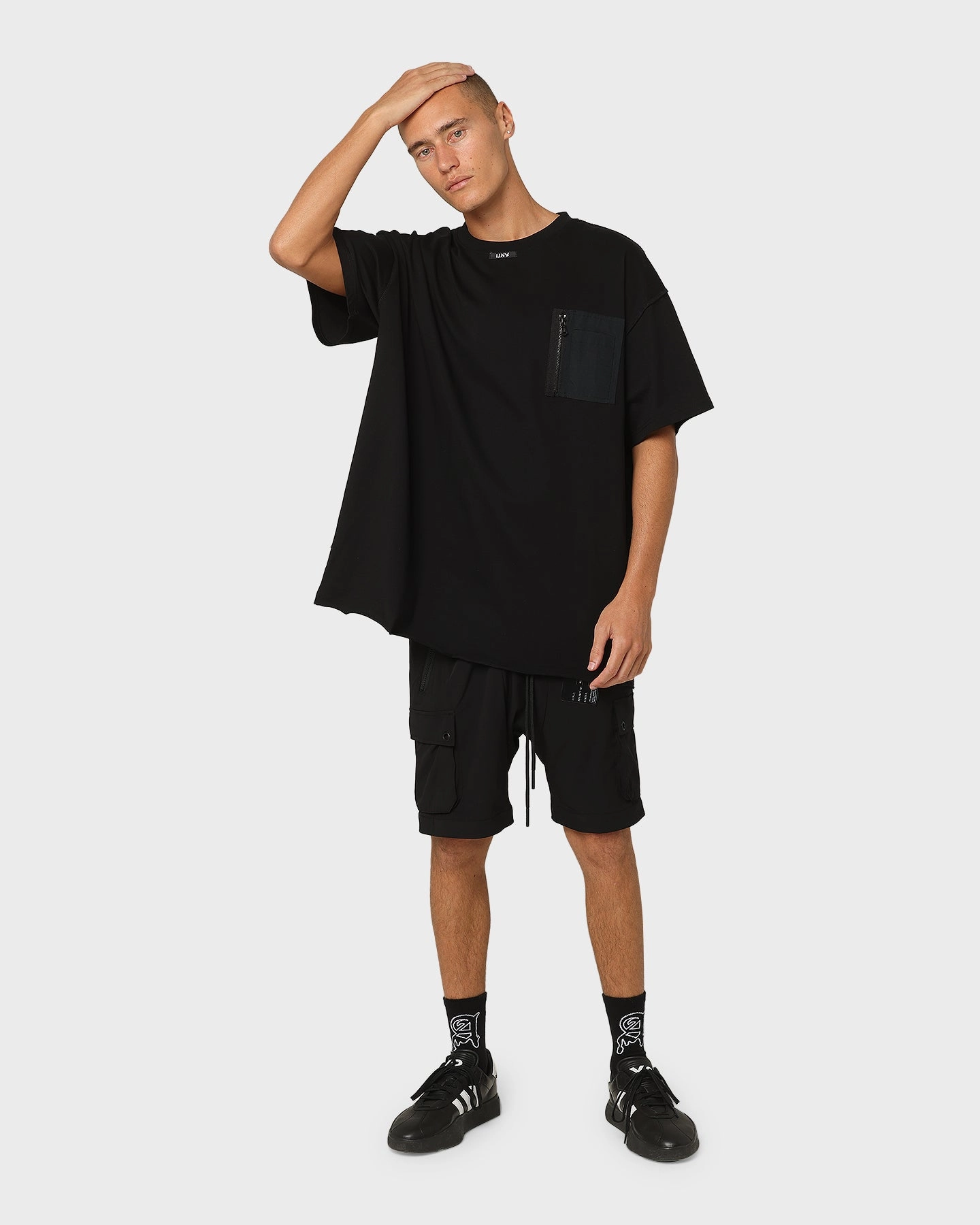 Soft Brushed Finish The Anti Order Non-Tactical Oversized T-Shirt Black