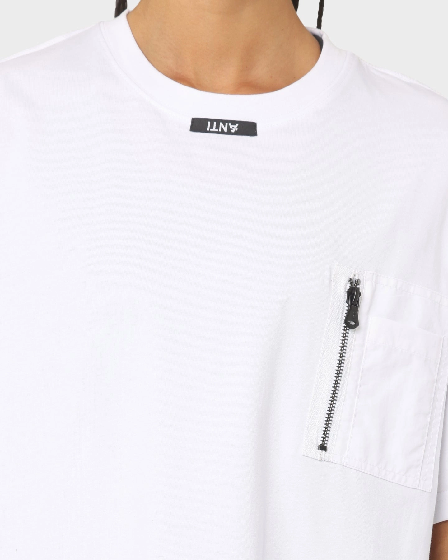 Pre Shrunk Fabric Modern Casual The Anti Order Non-Tactical Oversized T-Shirt White