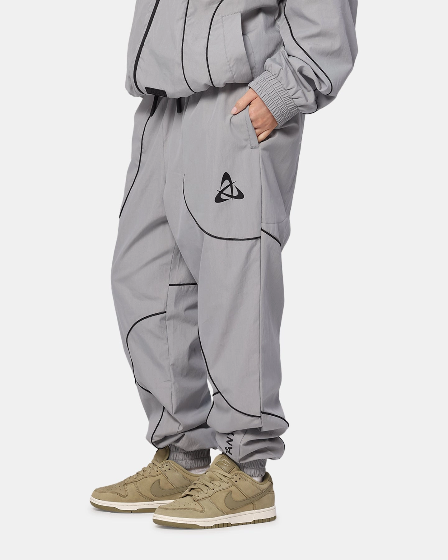 Relax Fit Travel Friendly The Anti Order Stereo Nylon Track Jogger Grey