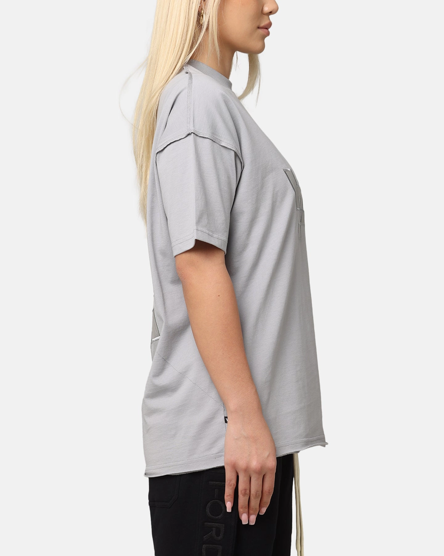 The Anti Order Symbolism Non Seam Oversized T-Shirt Gray Fashion-Ready