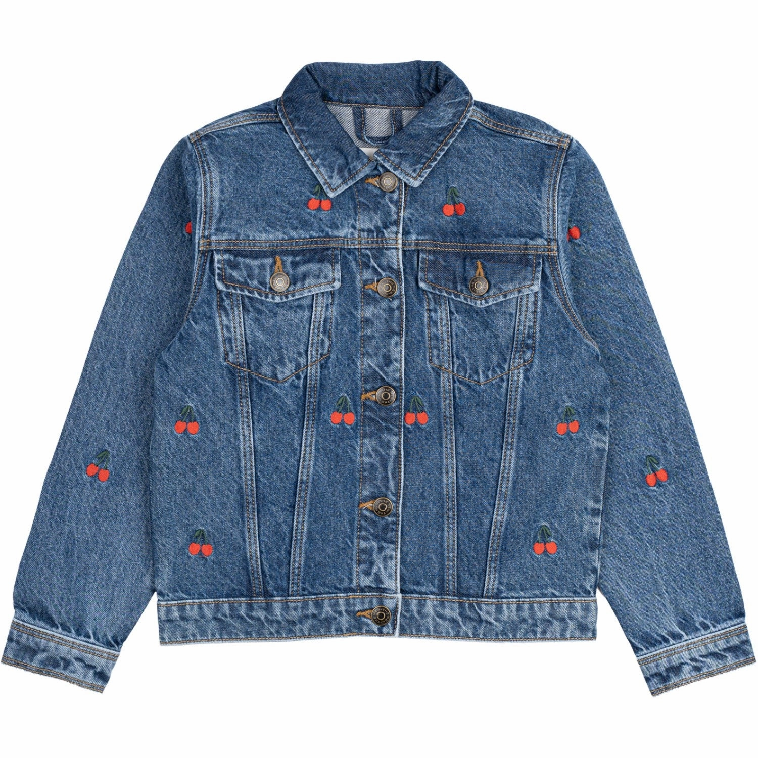 The New Medium Blue Denim EMB Natalia Denim Jacket Compact packaging MultiLayerSystem