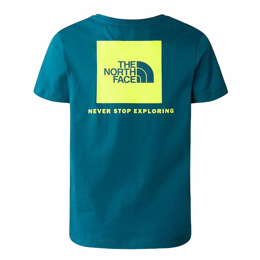 The North Face maglietta manica corta da ragazzo Redbox NF0A87T5YAO blu muschio giallo limone Fashionable Quality Comfort