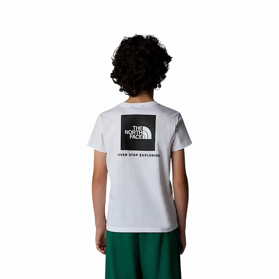 Sporty essentials Timeless Comfort The North Face maglietta manica corta junior Box NSE NF0A89VTFN4 bianco