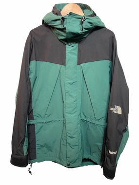 Plaid Print High Visibility Trims The North Face Mens Green Black Rain Coat (Size M)