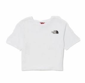 Weekend Comfort The North Face T-shirt manica corta da ragazza Crop Simple Dome Tee NF0A82ECFN41 bianco