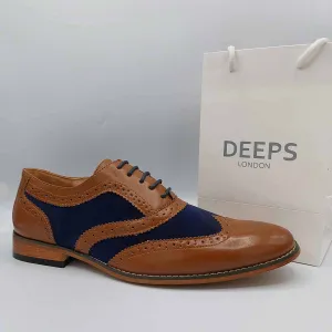 THEODORE MEN'S PATTERNED BROGUE SHOES TANNAVY