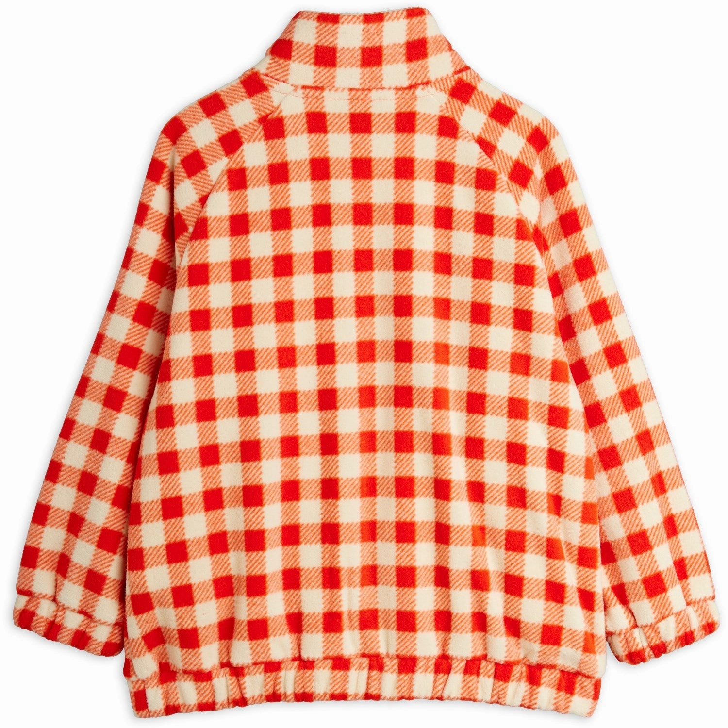 Mini Rodini Red Gingham AOP Fleece Jacket Eco Friendly Dye Process