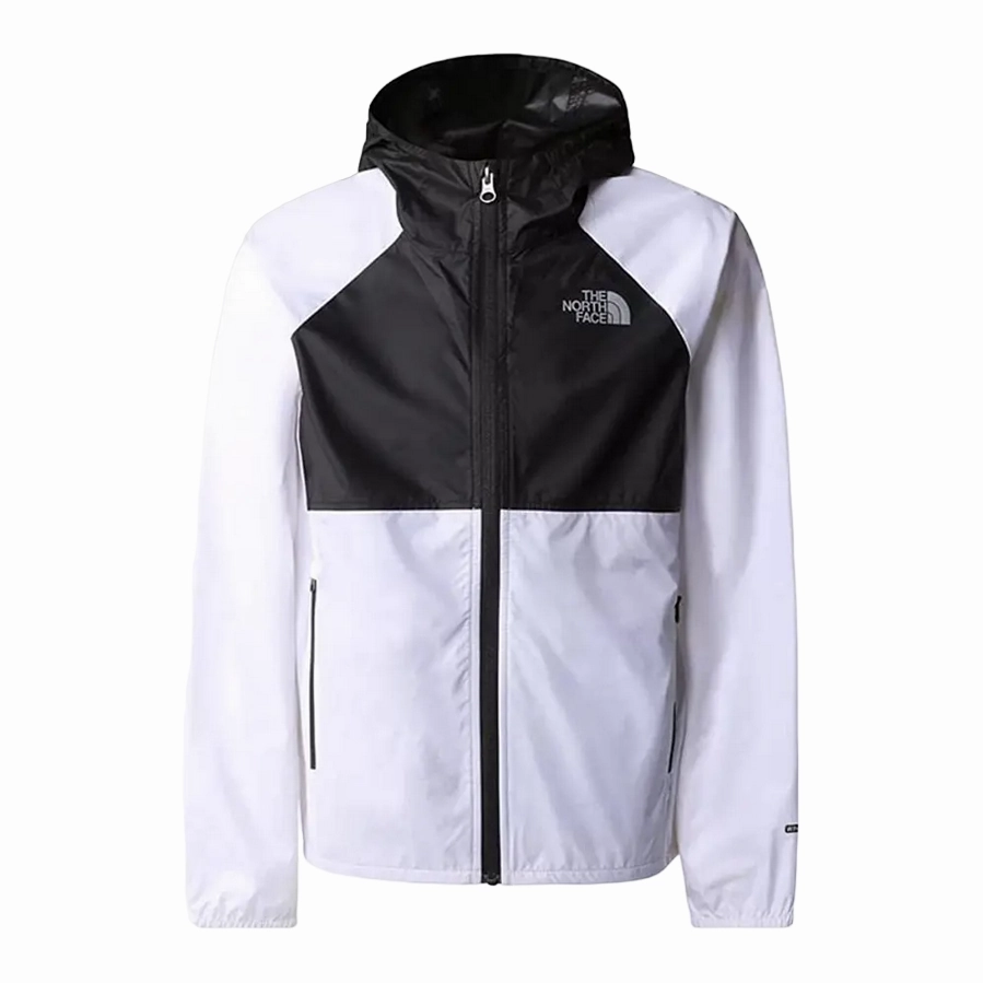 The North Face giacca da ragazzo Wind Jacket NF0A82D8FN4 white-black Functional Style