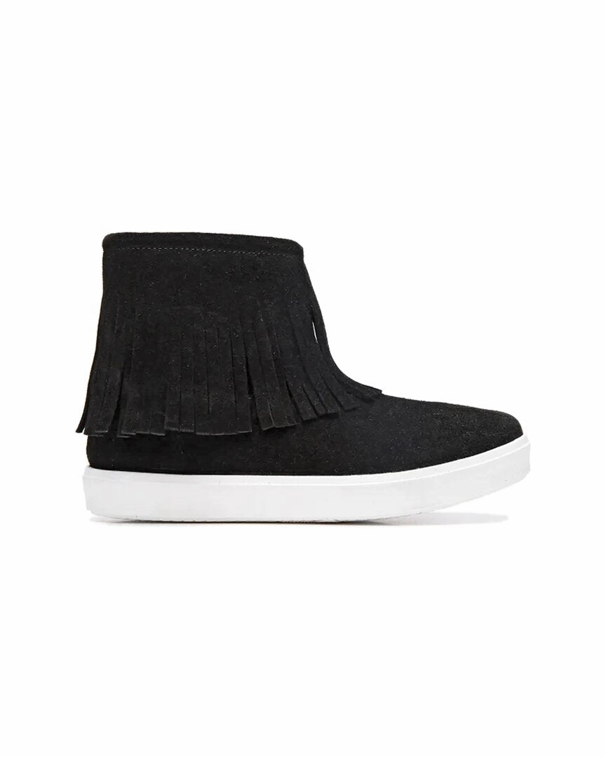 Childrenchic Fringe Suede Boot Elastic Collar Design