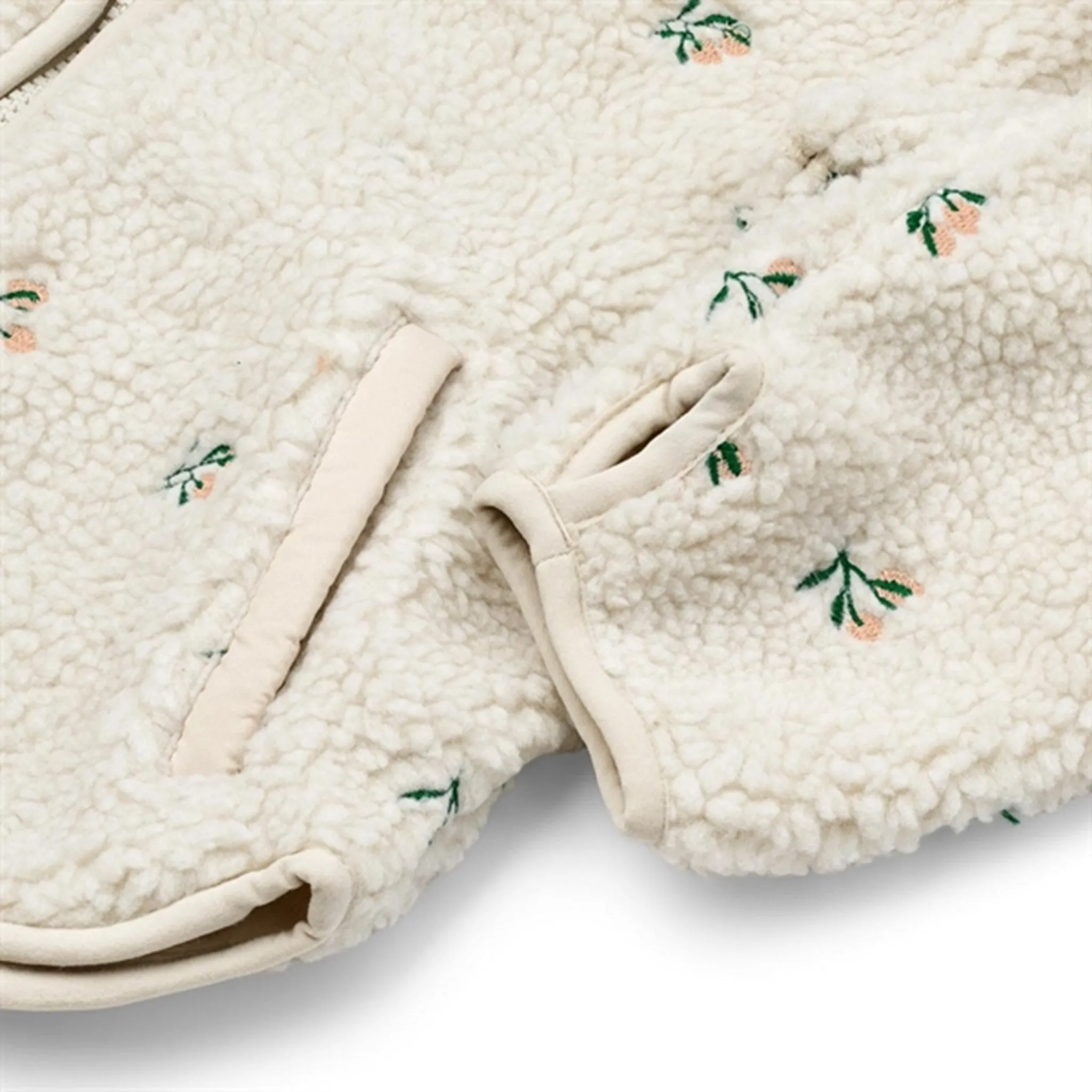 UV Protective Eco Conscious Dye Process Liewood Mara Pile Jacket Peach Sandy Embroidery