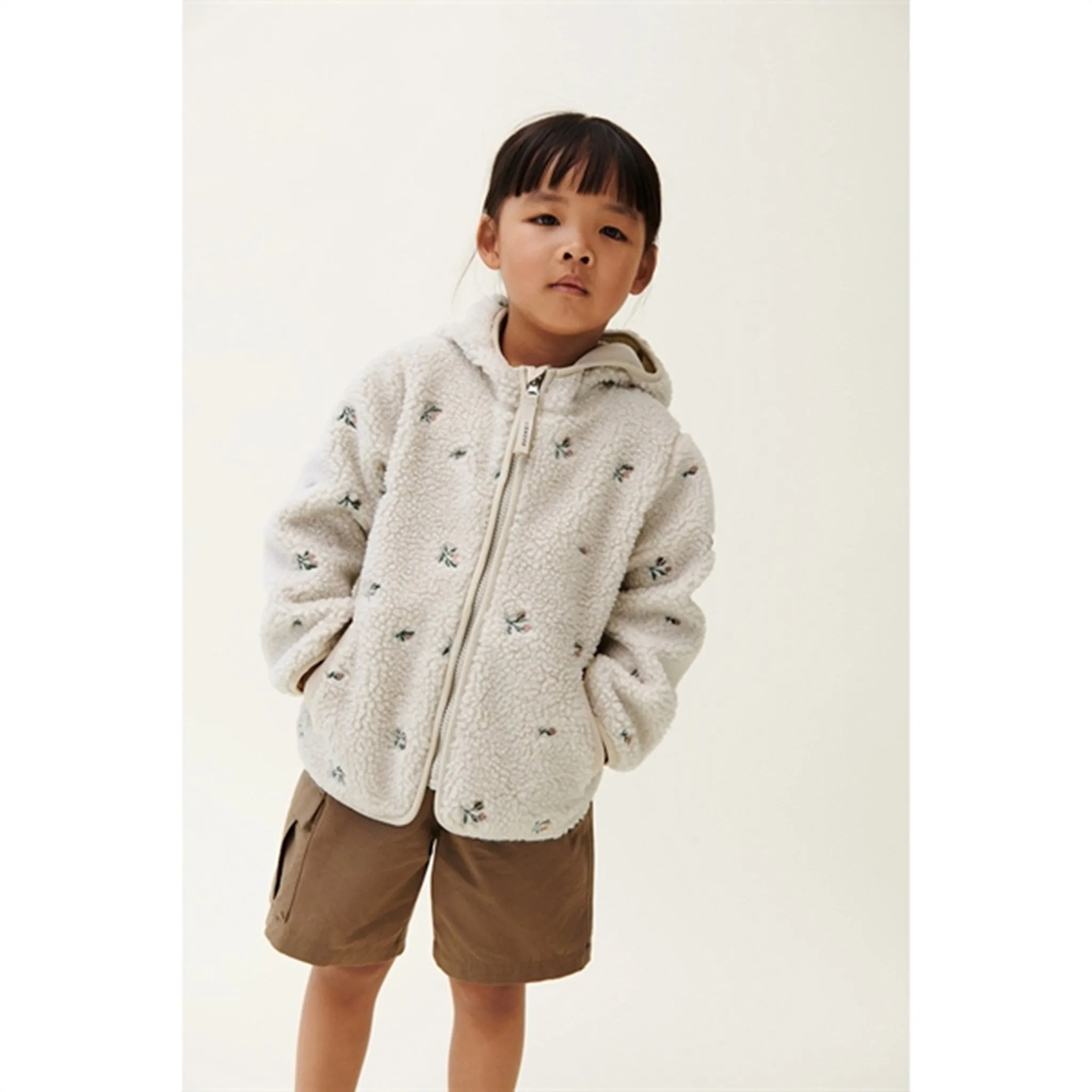 ThermalInsulation Liewood Mara Pile Jacket Peach Sandy Embroidery