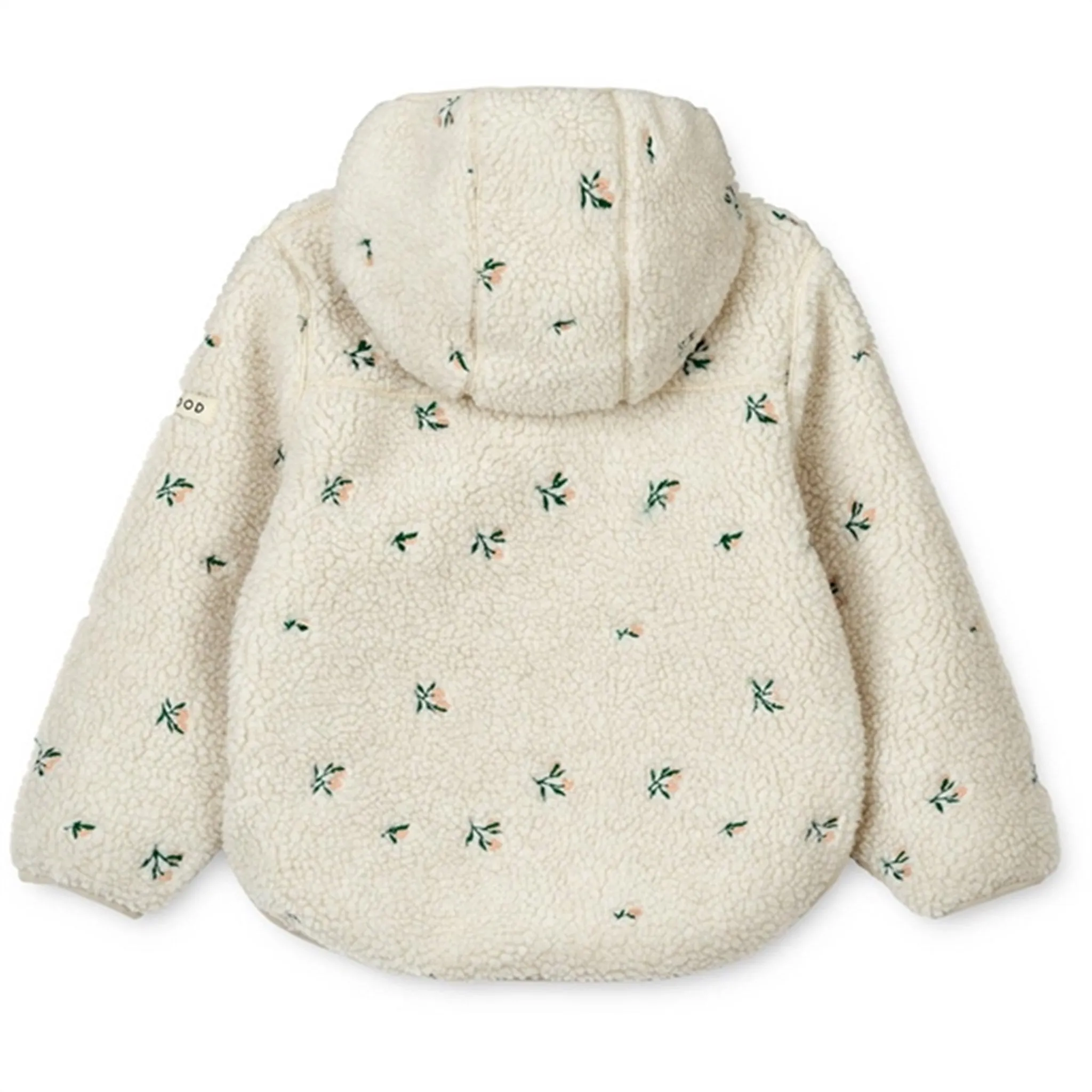 Modern Travel Look Casual Style Liewood Mara Pile Jacket Peach Sandy Embroidery