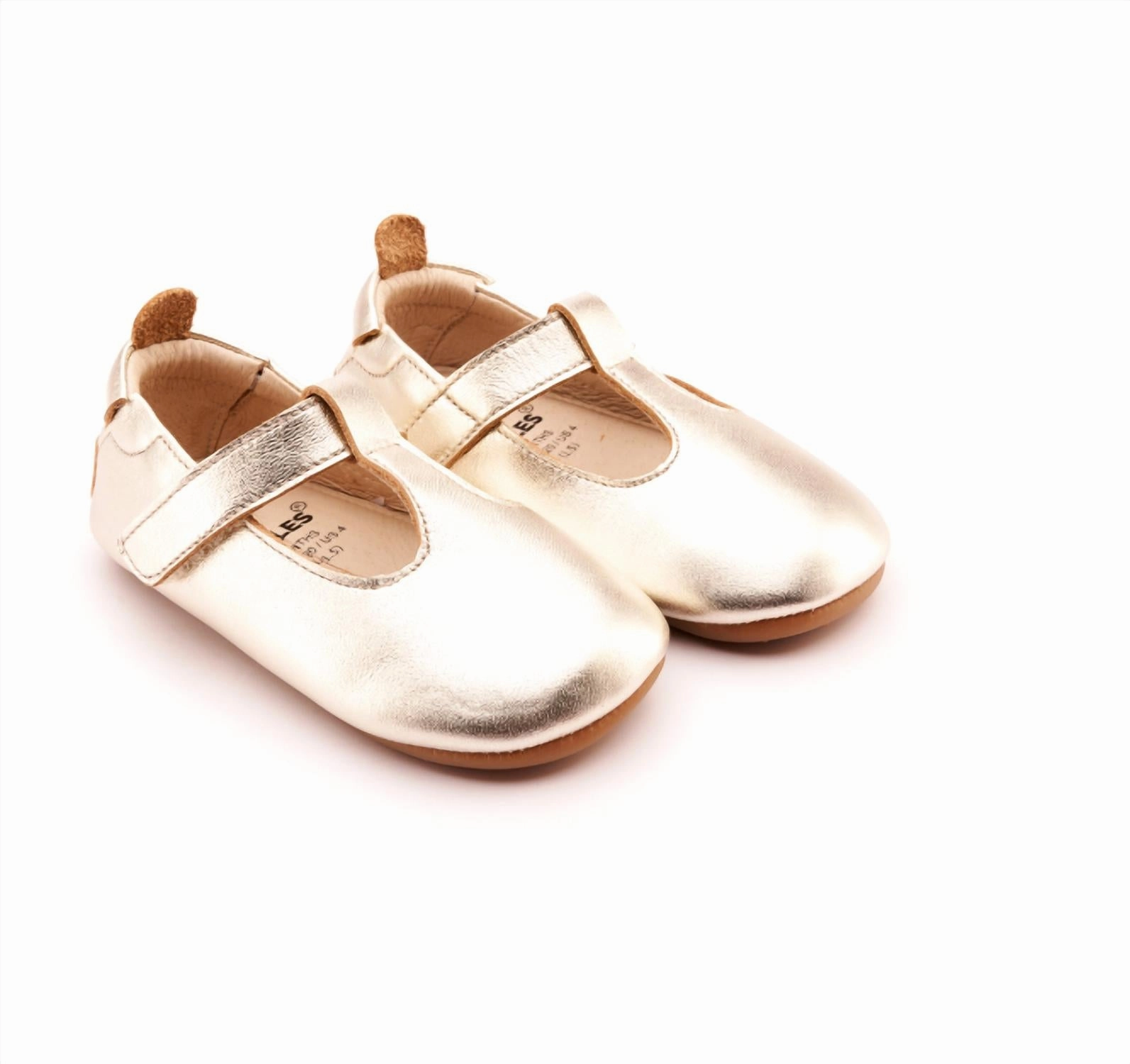 Girl's Ohme Bub Shoes In Gold Anti   Bacterial